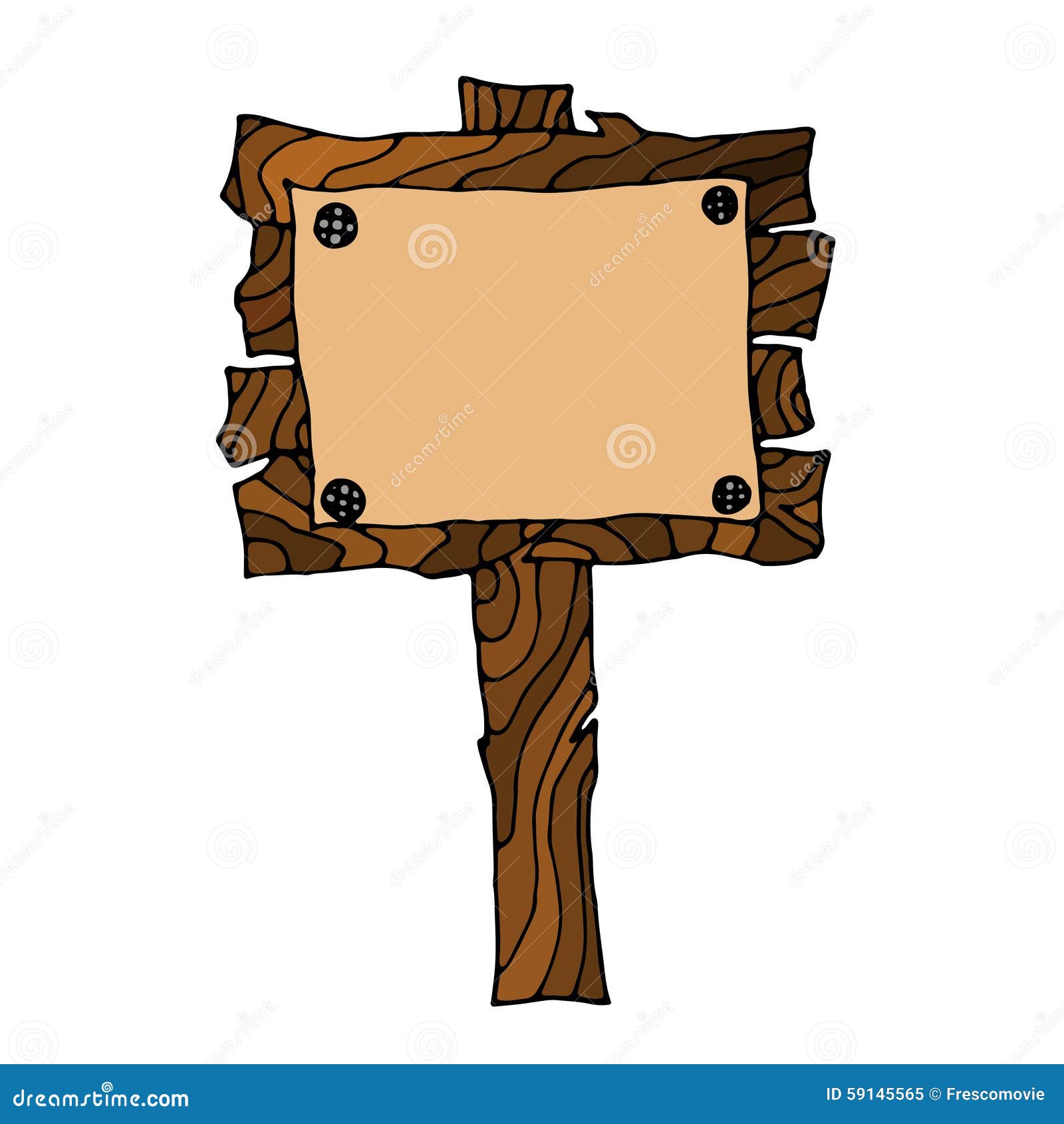 Wooden Signpos stock vector. Illustration of cartoon - 59145565