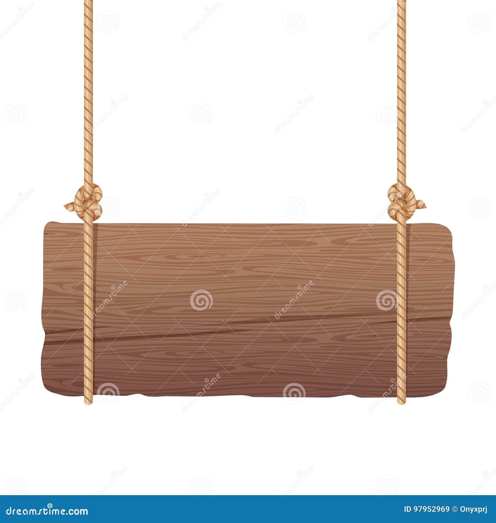 Wooden Singboard Hanging on Ropes Stock Vector - Illustration of graphic,  object: 97952969