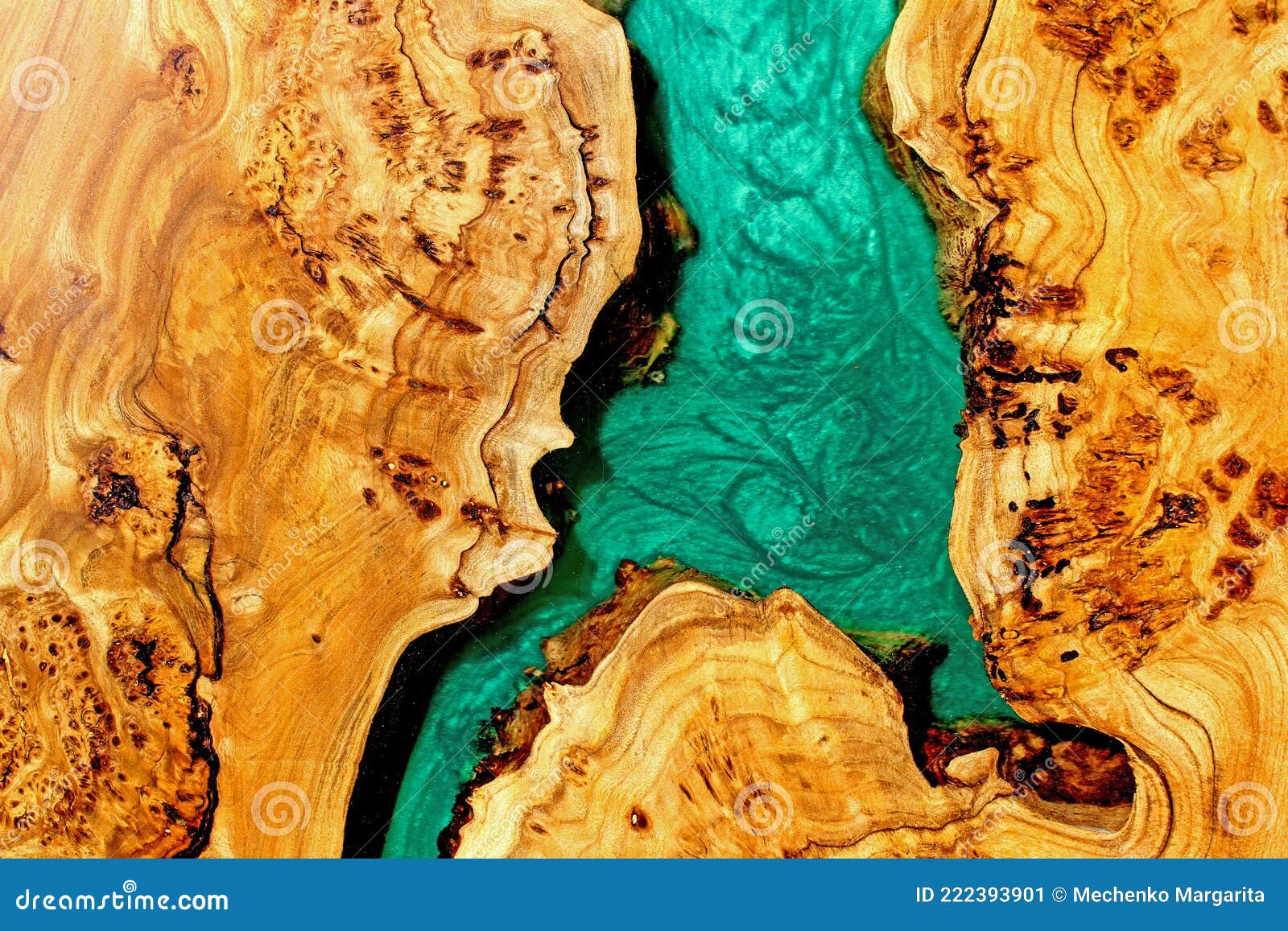 Wooden Slab Round Table. a Beautiful Table Stock Image Image of