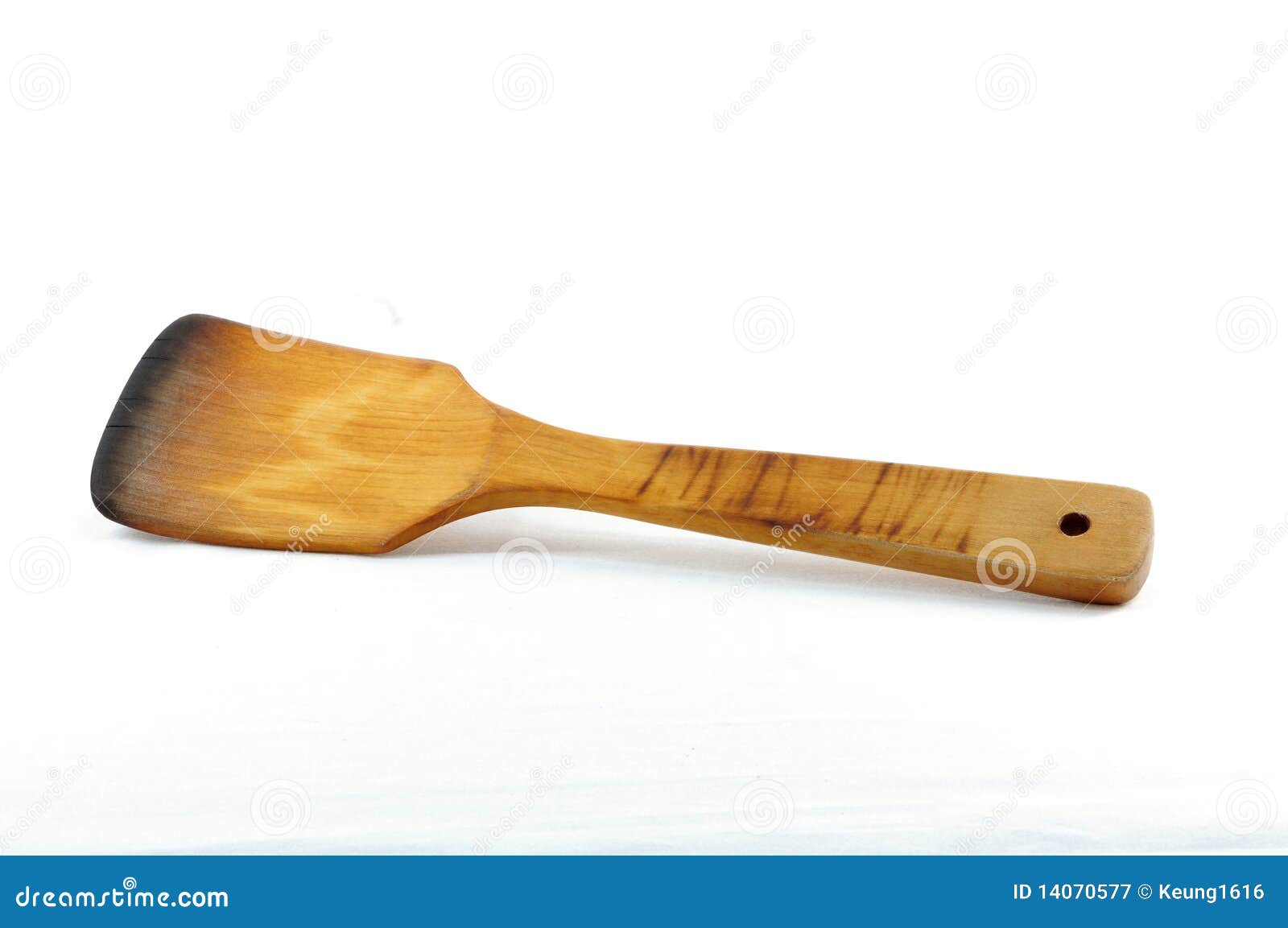 Wooden spatula isolated stock image. Image of hand, wooden 14070577