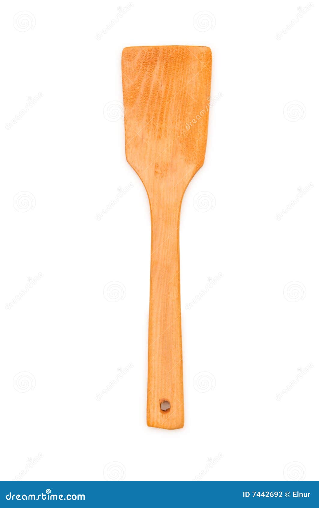 Wooden spatula isolated stock photo. Image of utensil 7442692