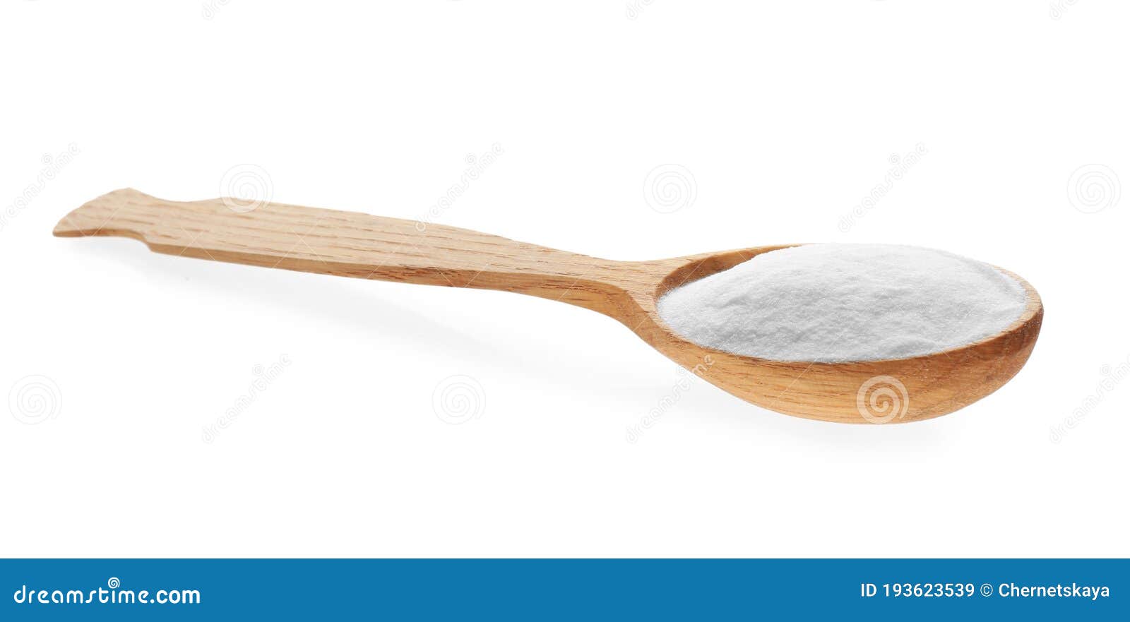 Wooden Spoon of Baking Soda Isolated Stock Image Image of beauty