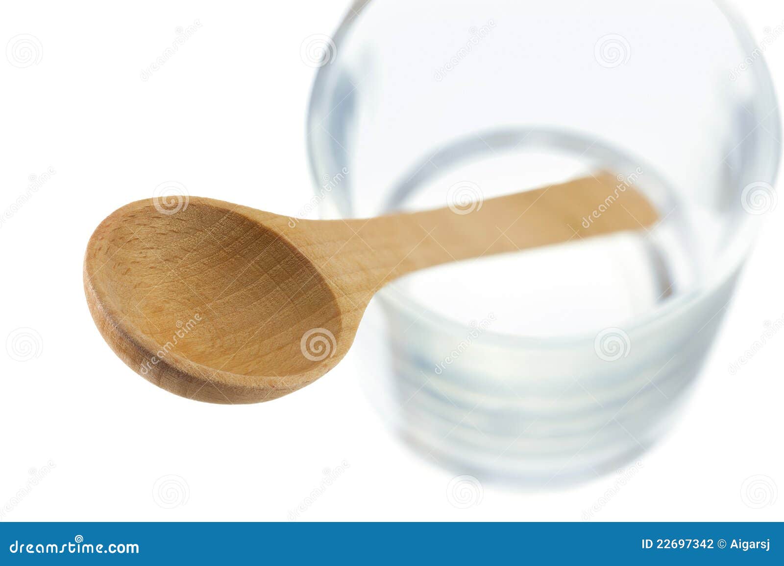 Wooden spoon in a glass stock photo. Image of traditional 22697342