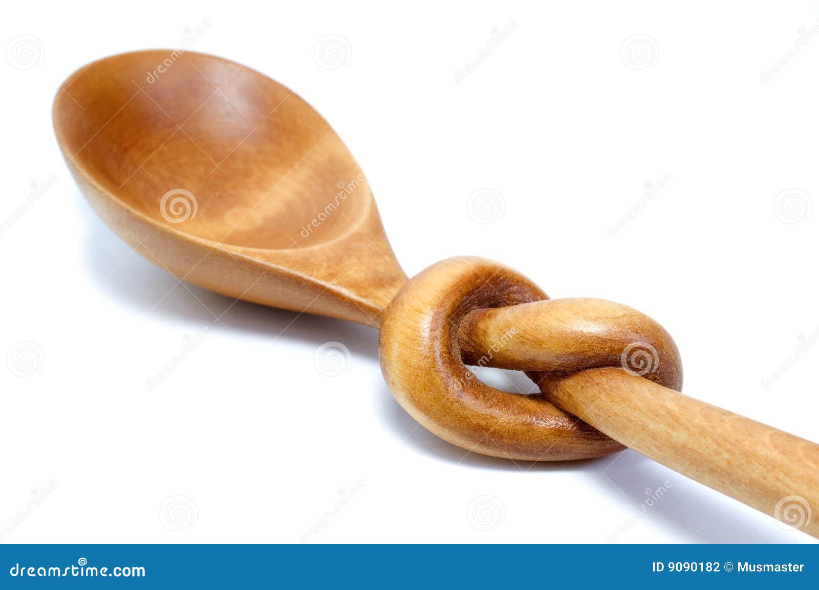 Carved Wooden Spoon On A White Background Stock ...