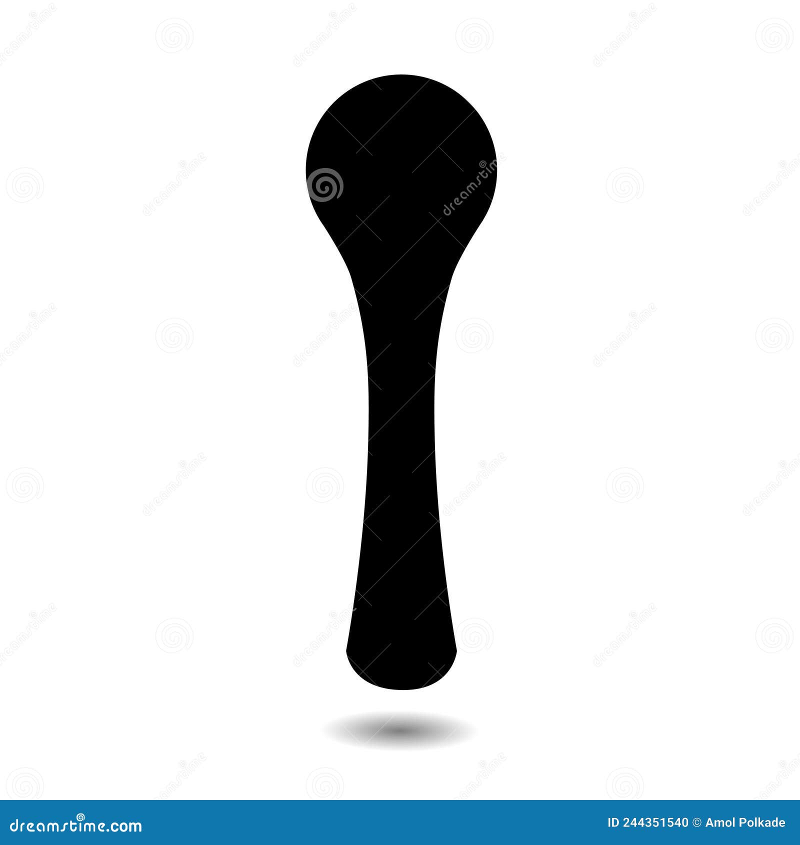Wooden Spoon Vector Icon. Cooking Spoon Icon Stock Vector