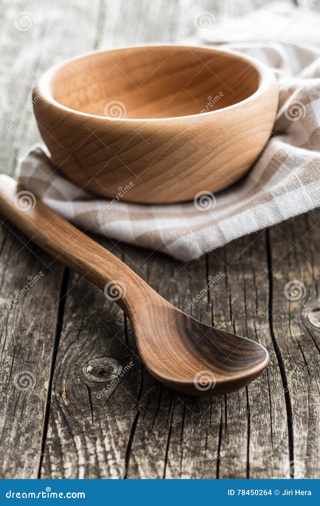 Wooden spoons and bowl. stock photo. Image of brown, handicraft 78450264