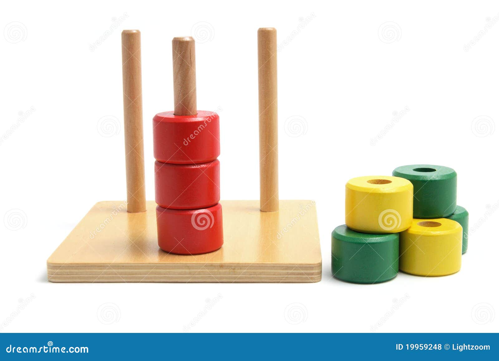 wooden stack and sort toy