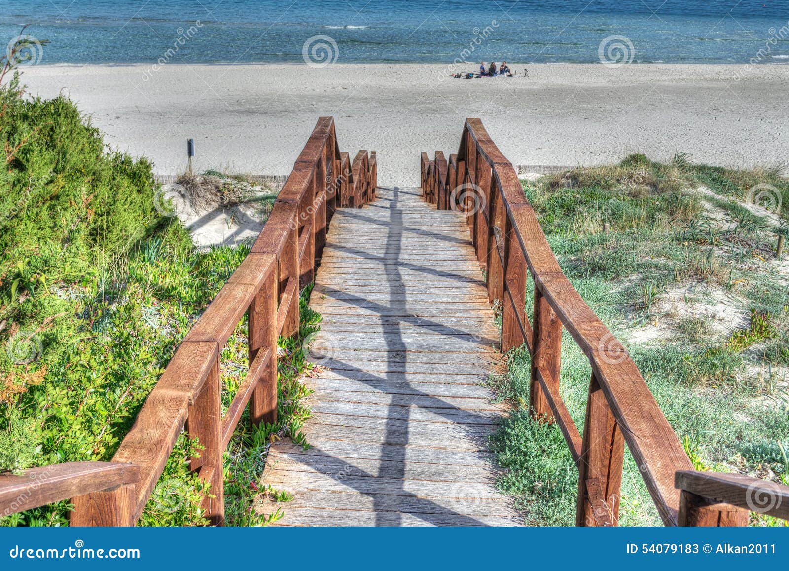Wooden stairs to the beach stock image. Image of seascape 54079183