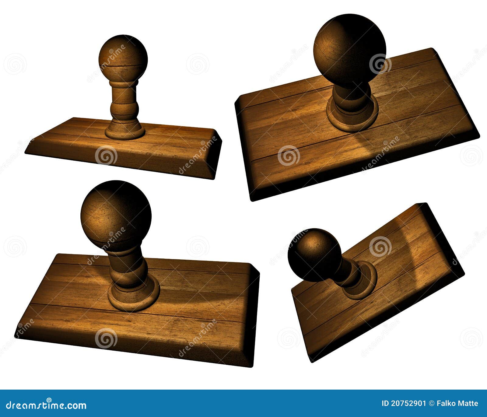 Wooden stamp bases stock illustration. Illustration of seal 20752901