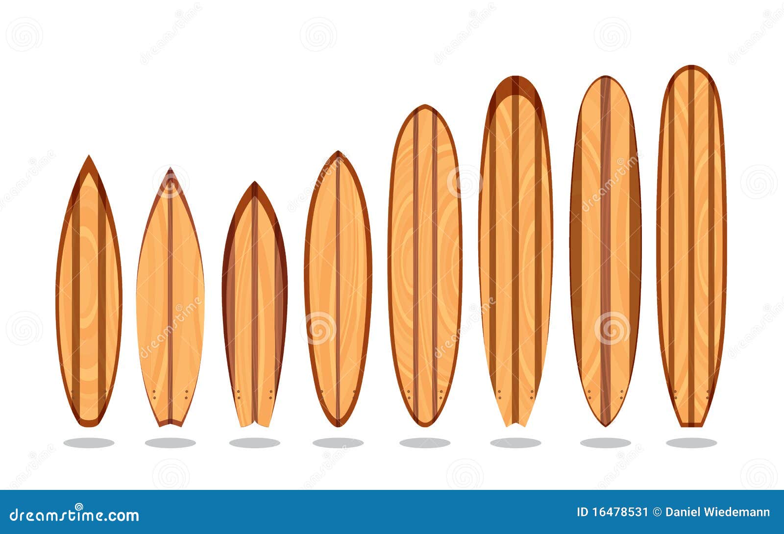 Wooden Surfboards Stock Image - Image: 16478531