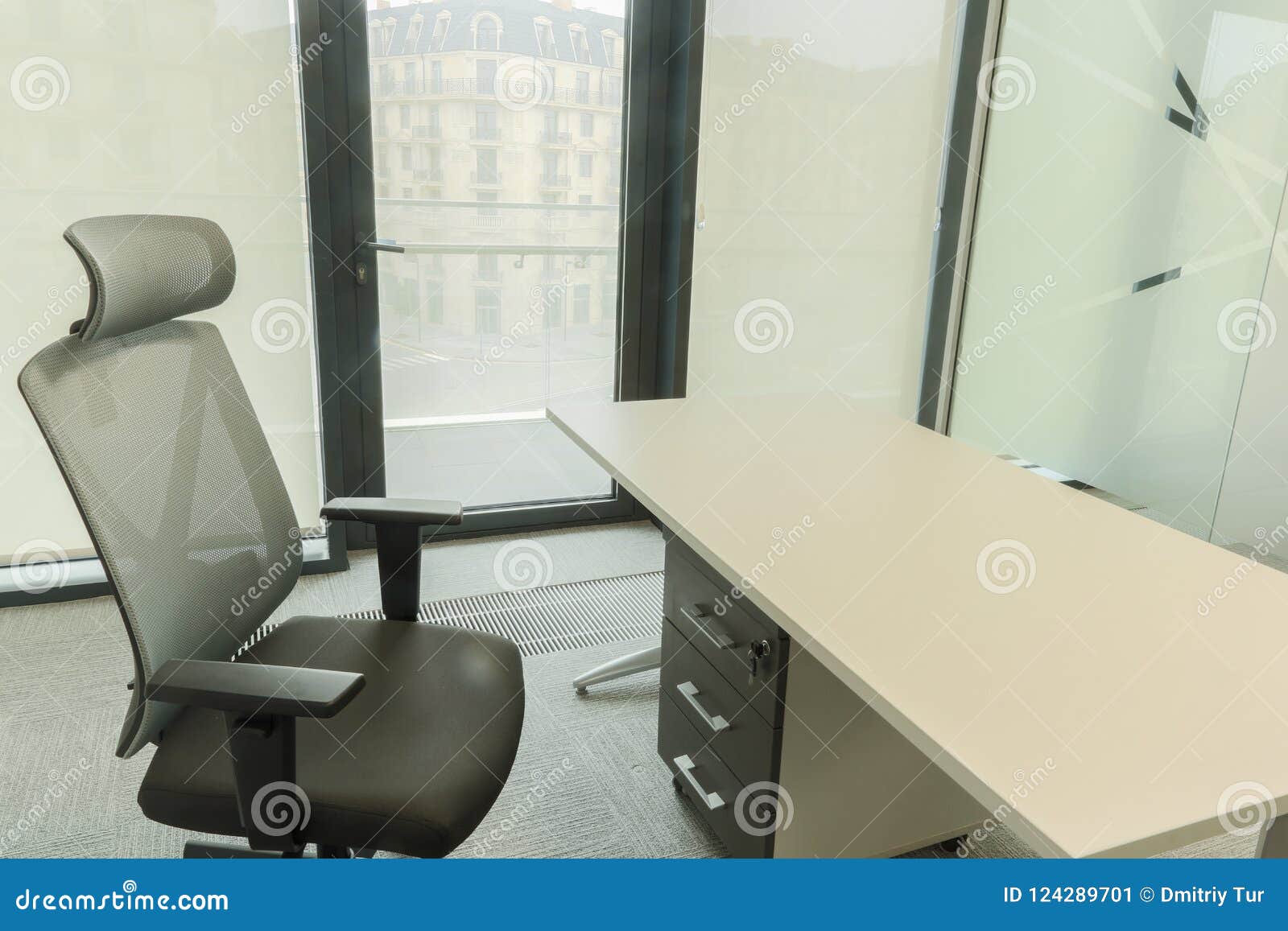 Wooden Table with Chair in Office Stock Image Image of organization