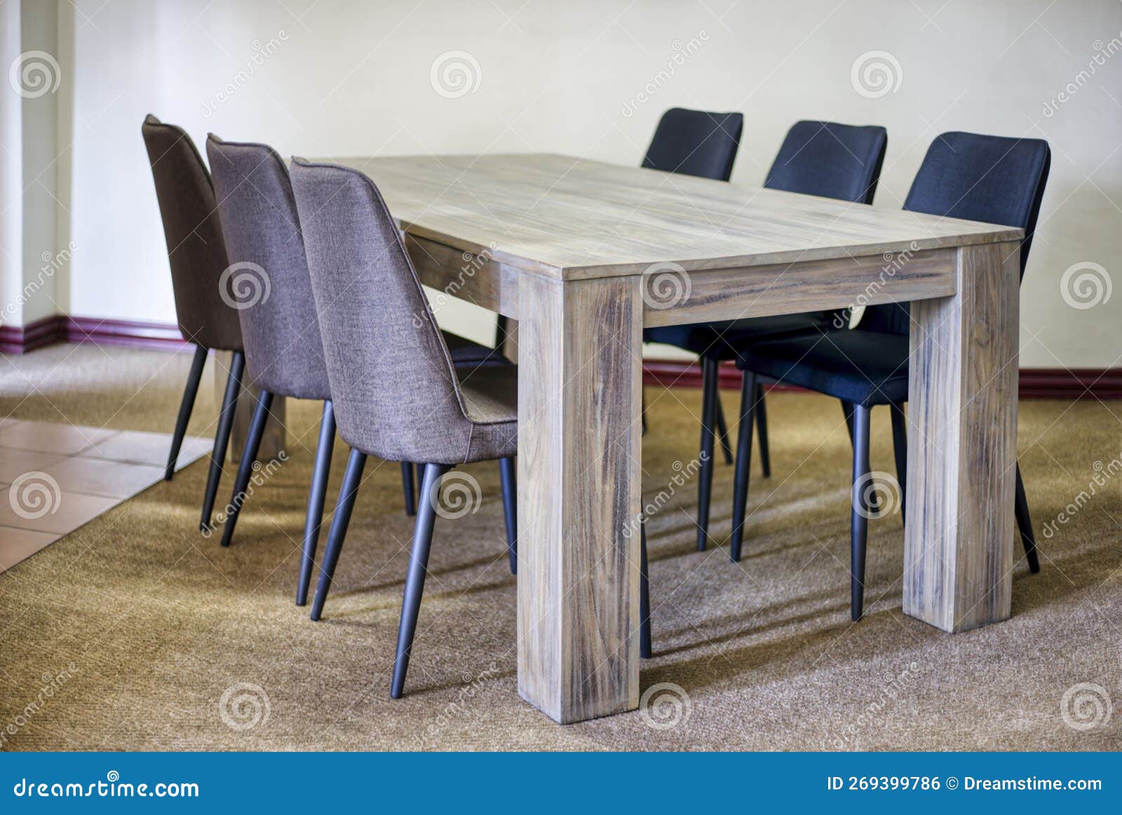 Wooden Table and Chairs Presented in a Small and Simple Flat Stock Photo Image of furniture