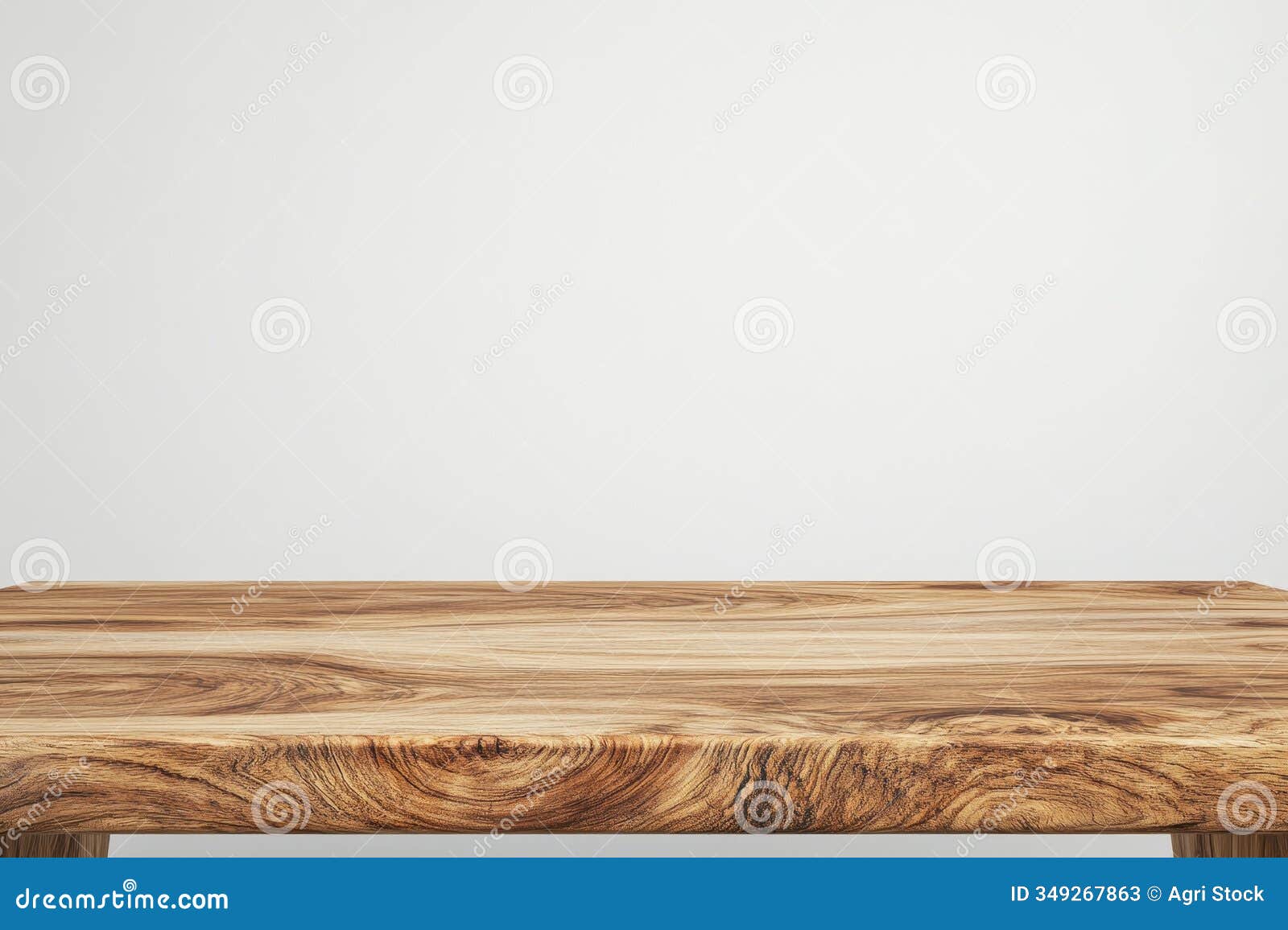 wooden tabletop with live edge and white background