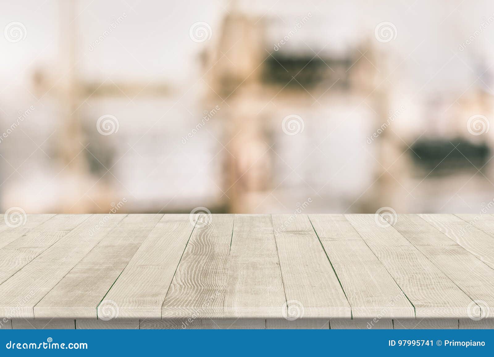 wooden tabletop perspective for product placement