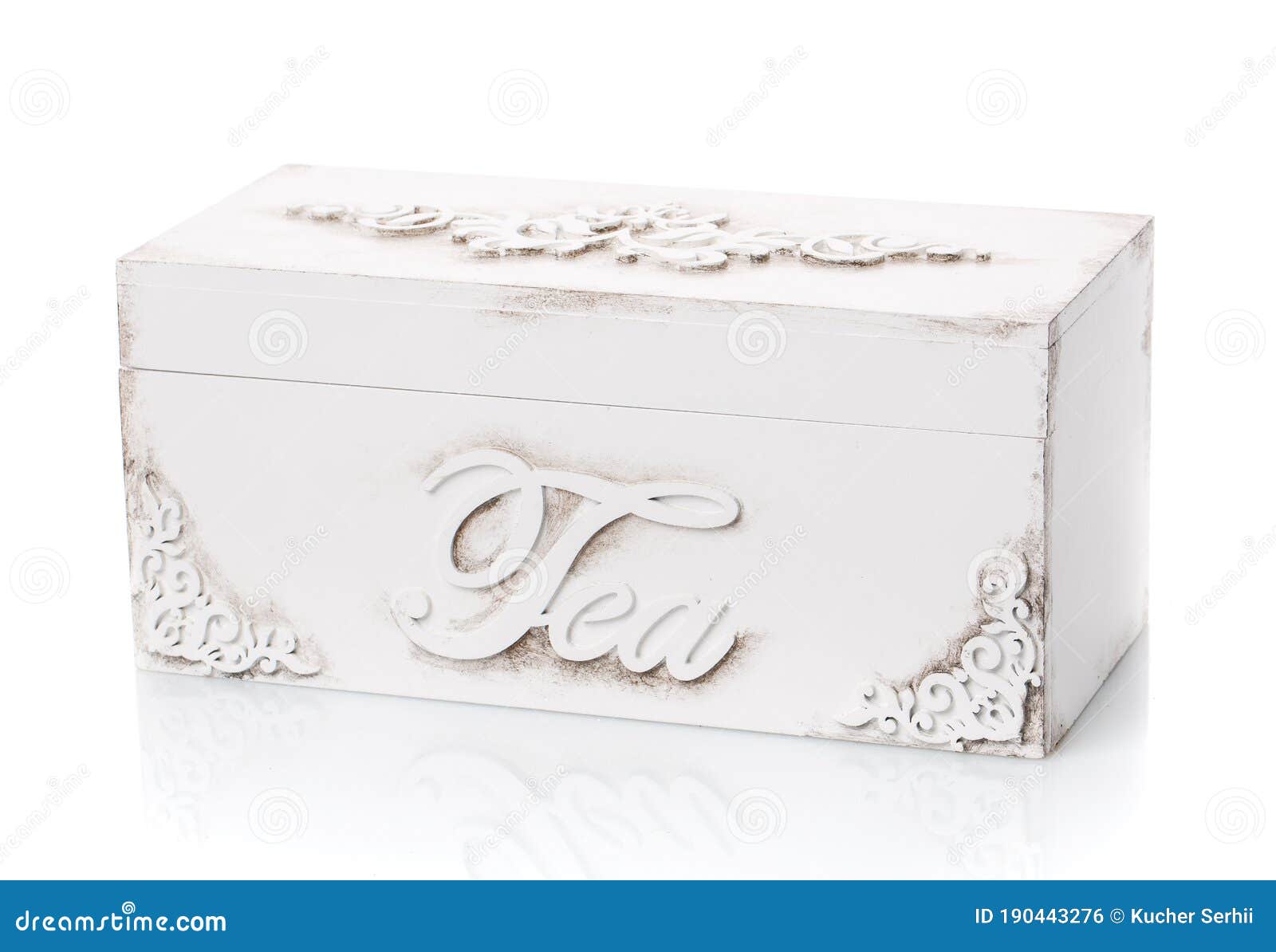 Wooden Tea Box on a White Background Stock Photo Image of simple