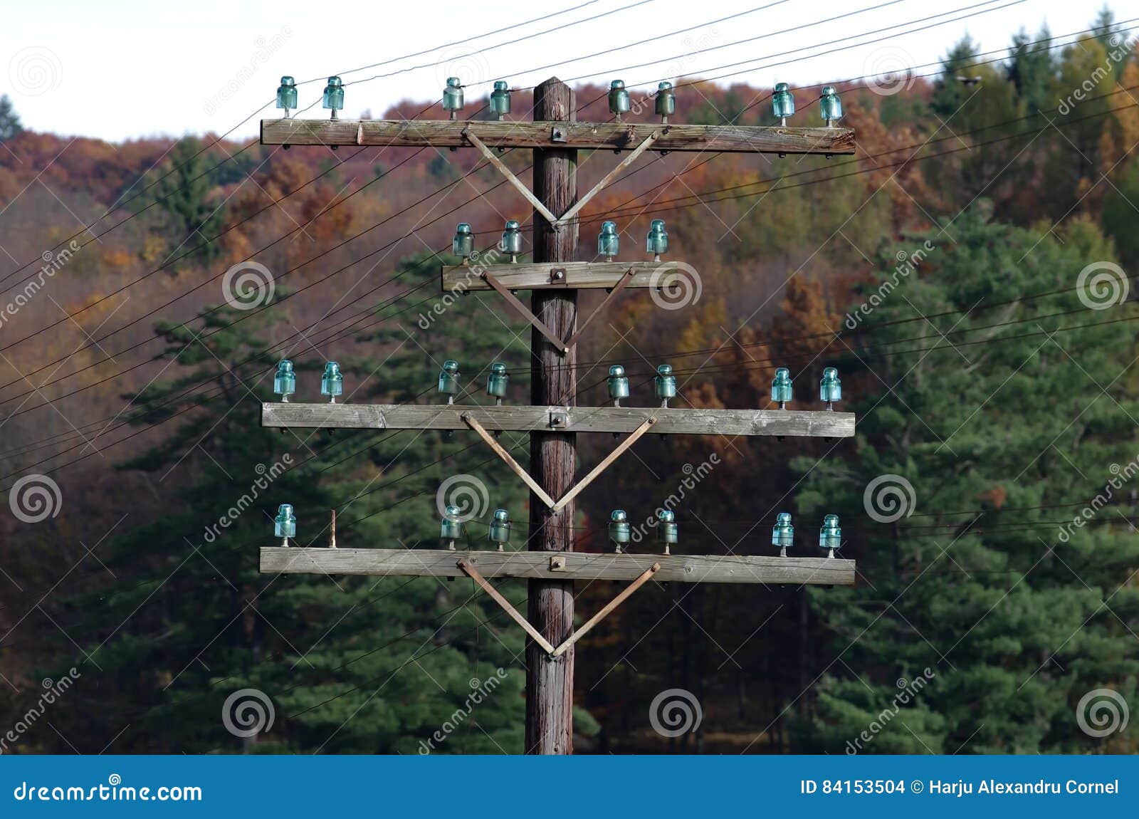 Wooden telephone pole stock photo. Image of overhead 84153504