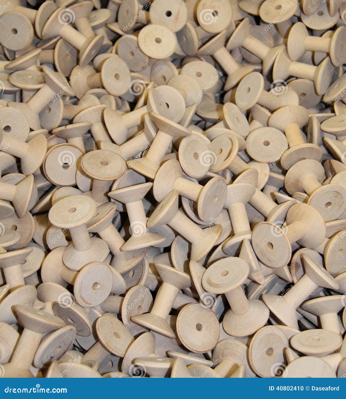 Wooden Textile Bobbins. stock photo. Image of stitch 40802410