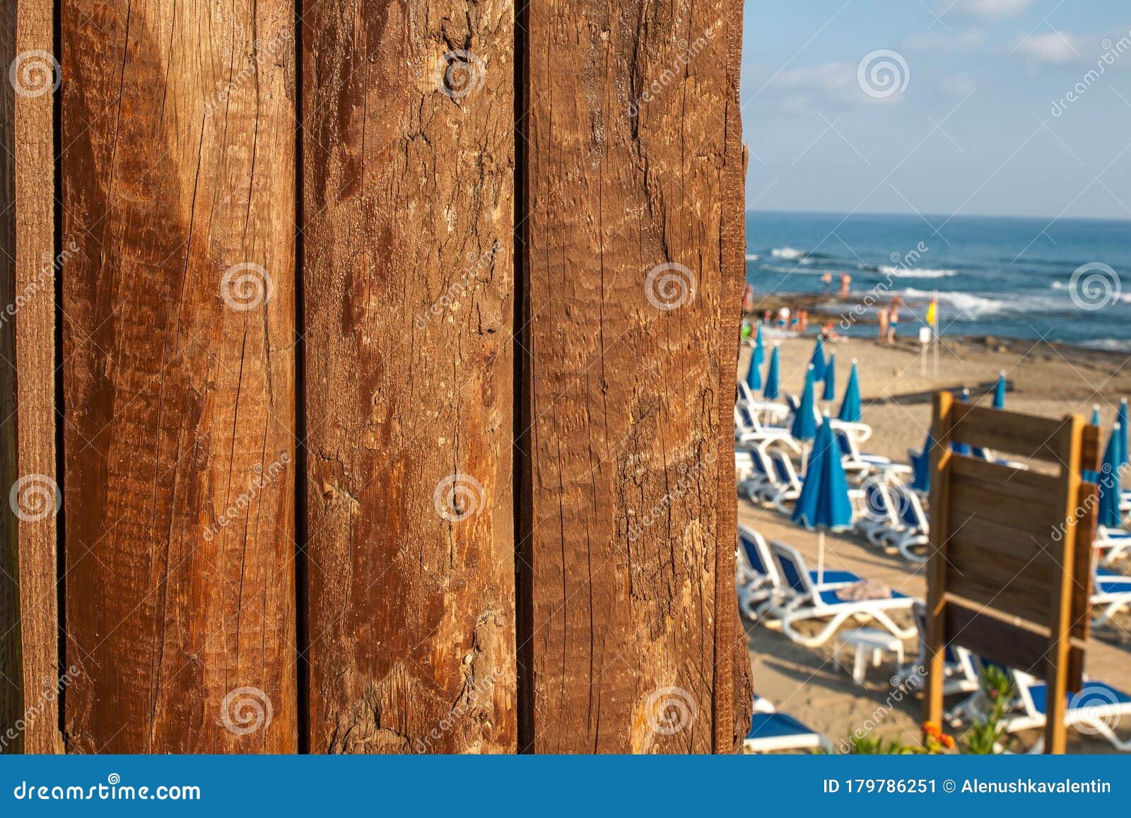 Wooden Texture in Front of Beach Stock Image Image of wallpaper, material 179786251