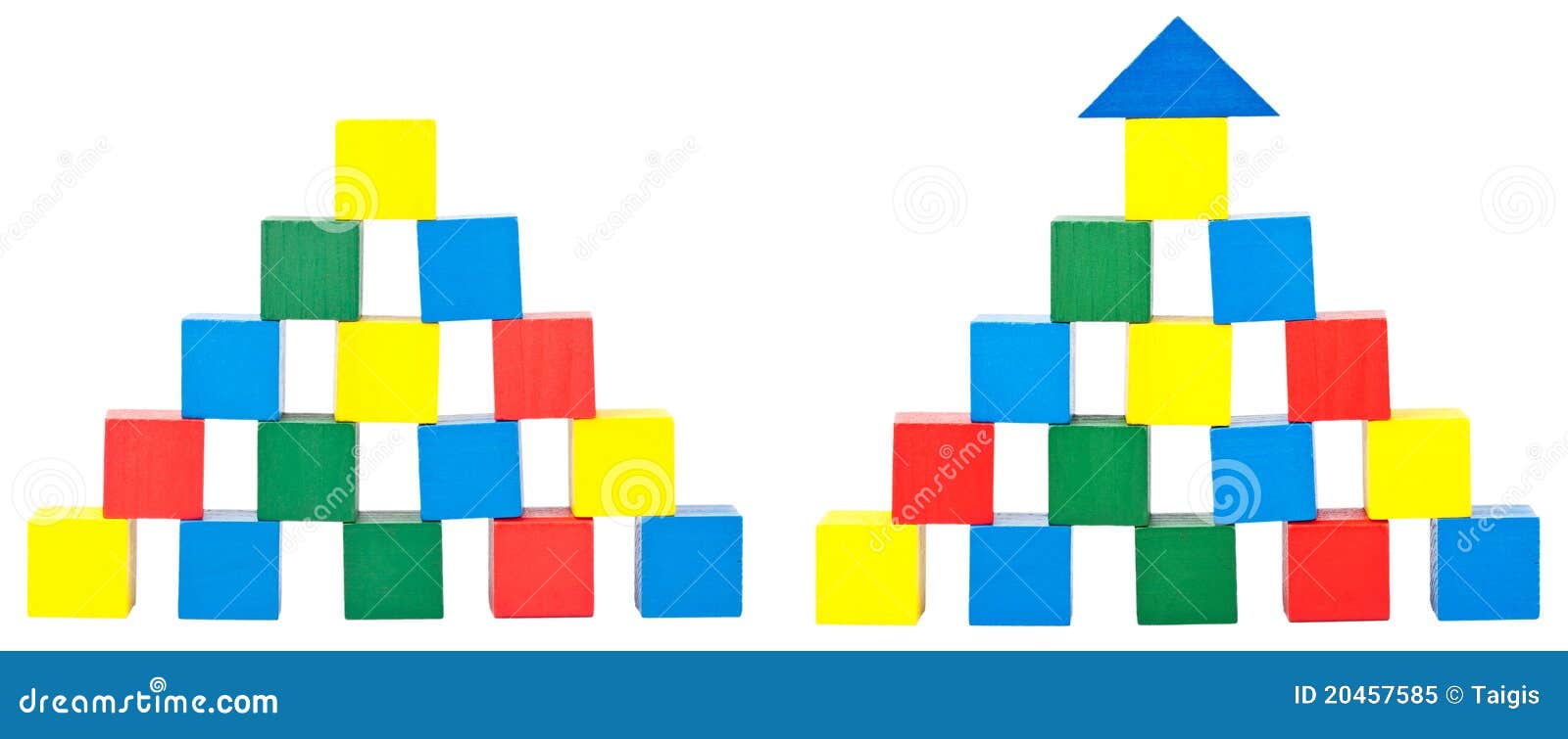 Wooden toy blocks stock image. Image of green, group 20457585