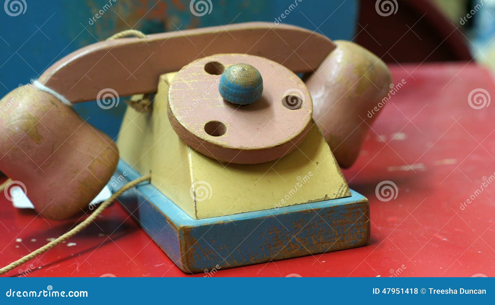 wooden telephone toy