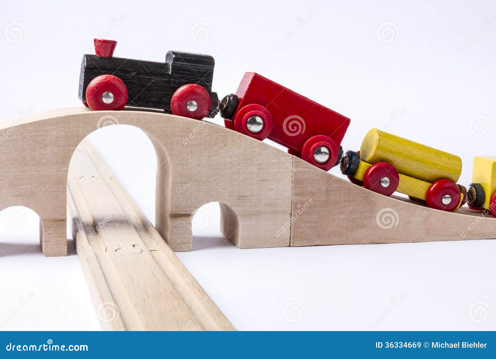 wooden train bridge toy