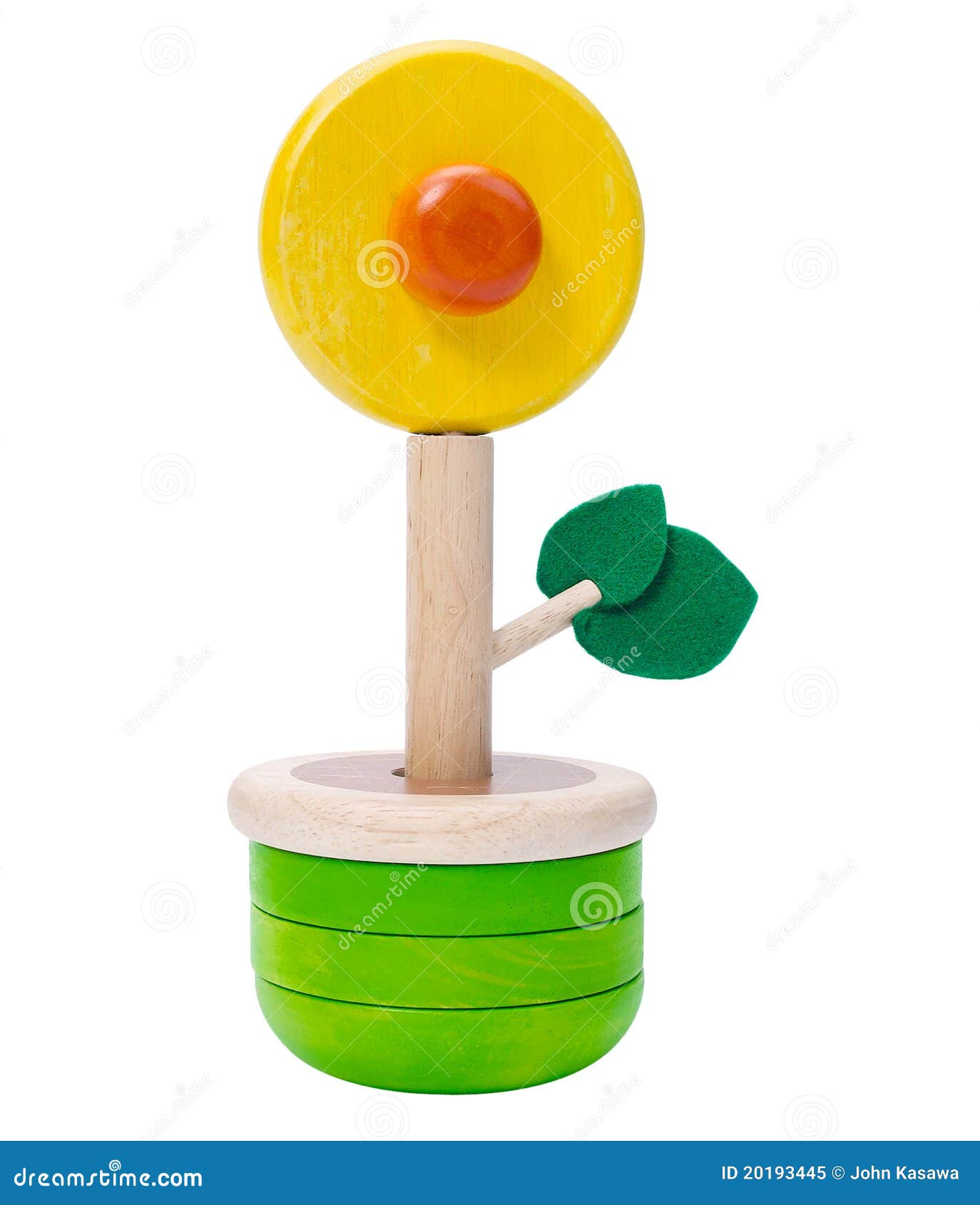 Wooden toy vase flower stock image. Image of cube, object 20193445