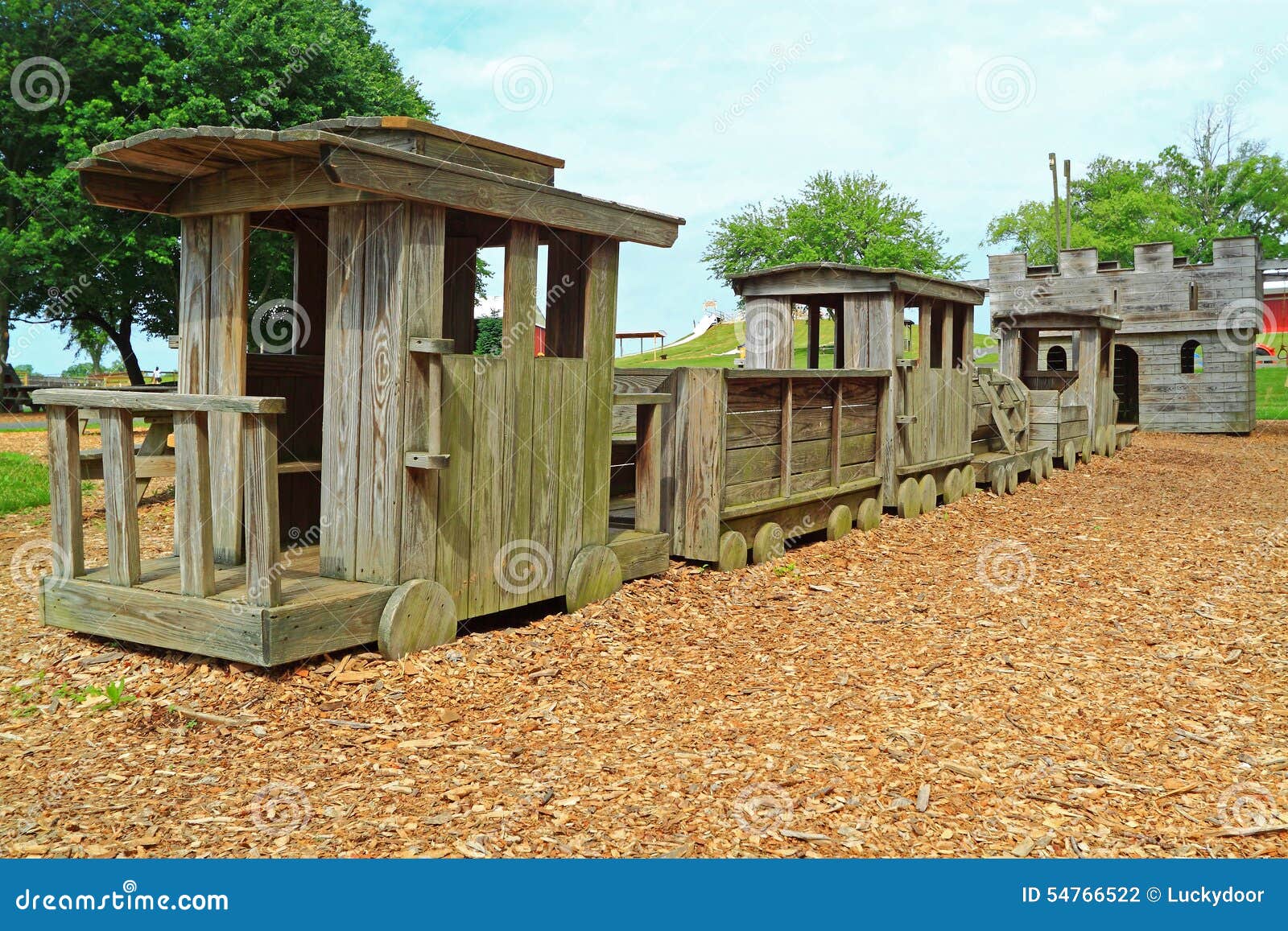 Wooden Train stock photo. Image of play, playing, activity 54766522