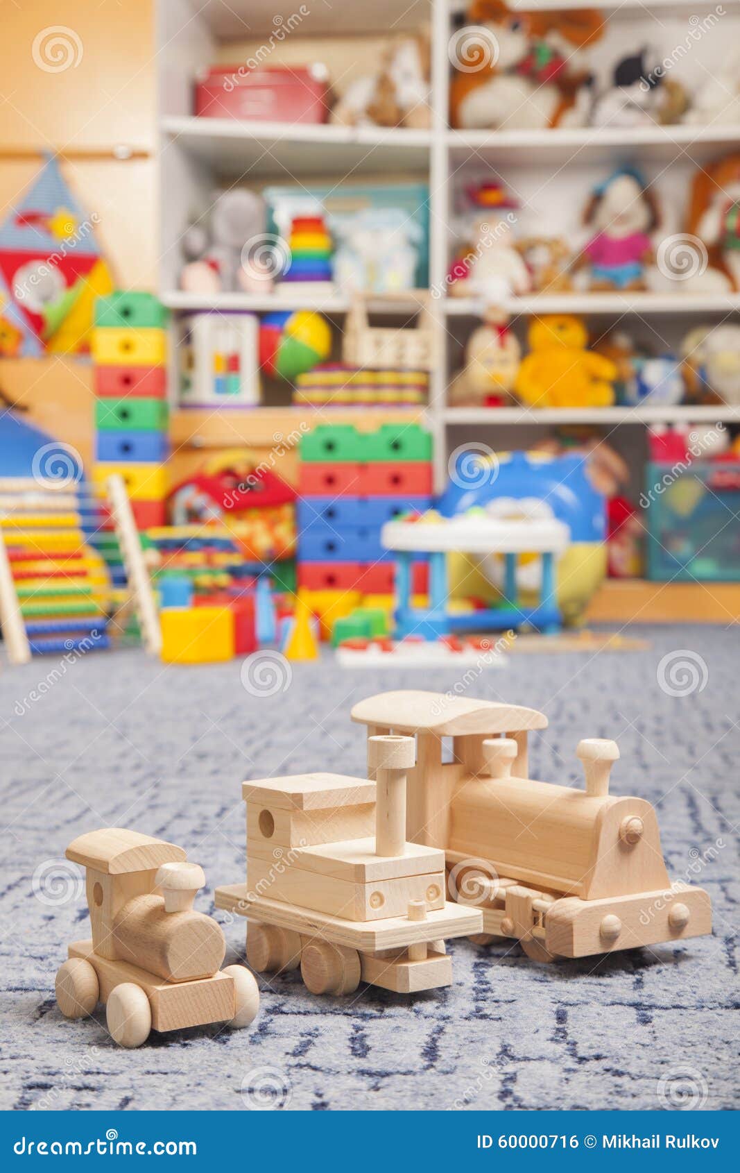 wooden train shelf