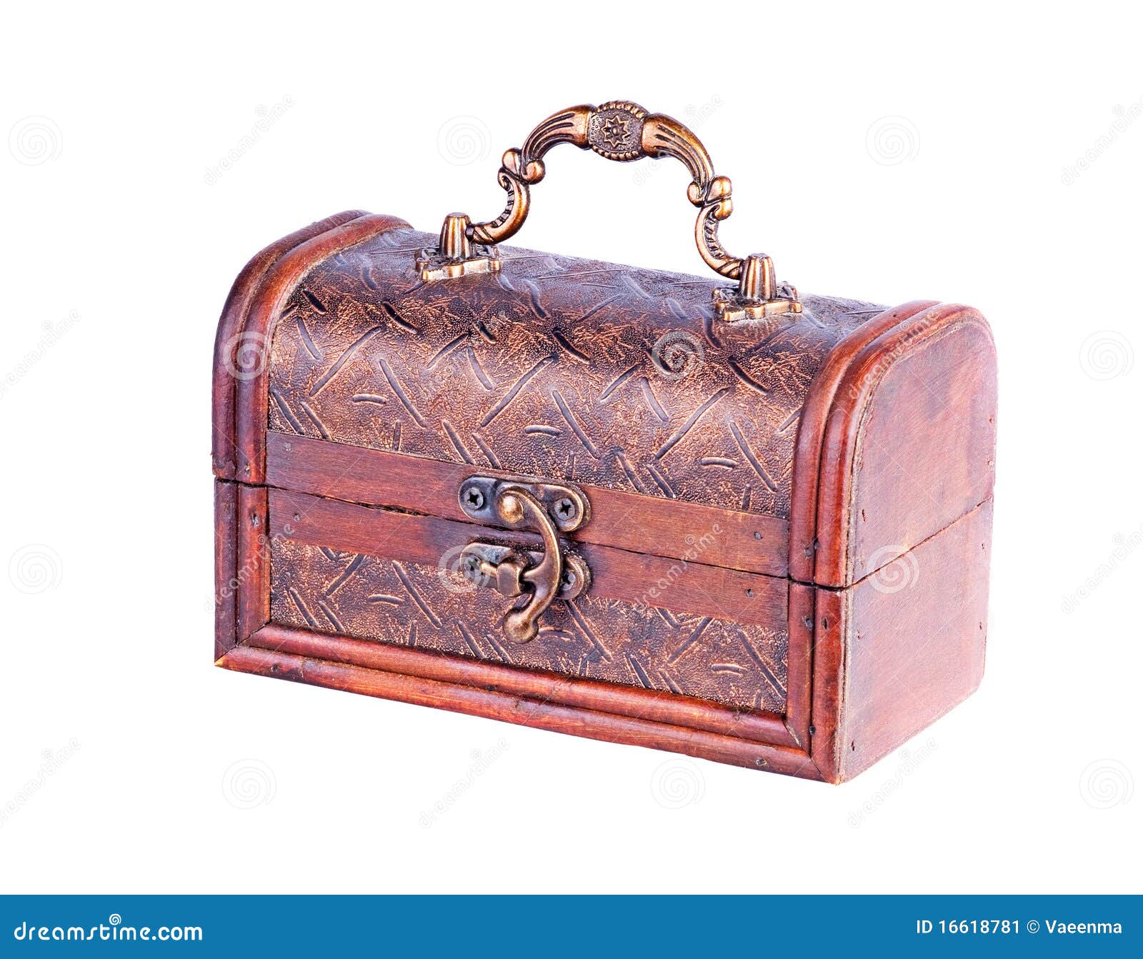 Wooden treasure chest stock image. Image of white, treasure 16618781