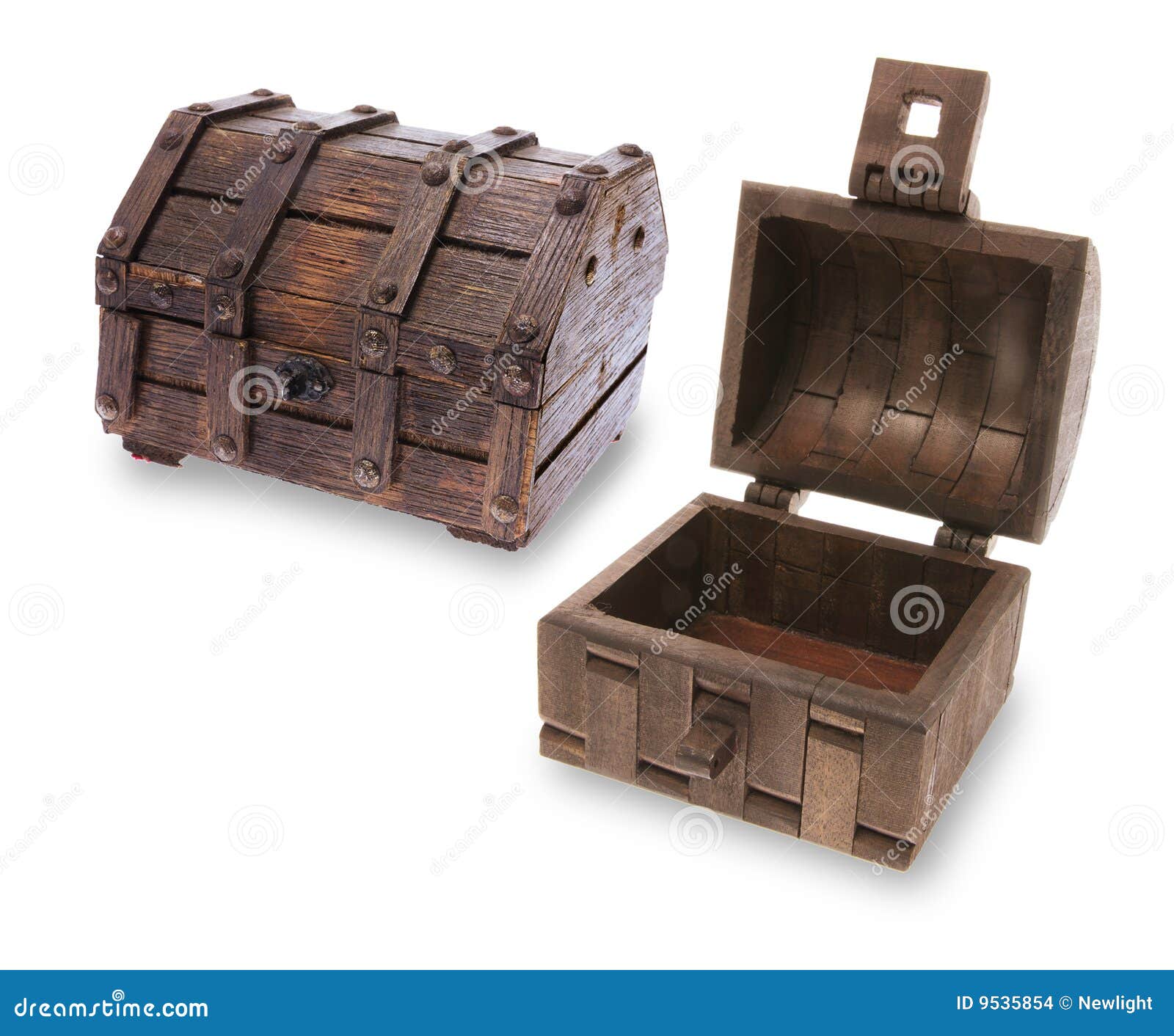 Wooden Treasure Chests stock photo. Image of treasure 9535854
