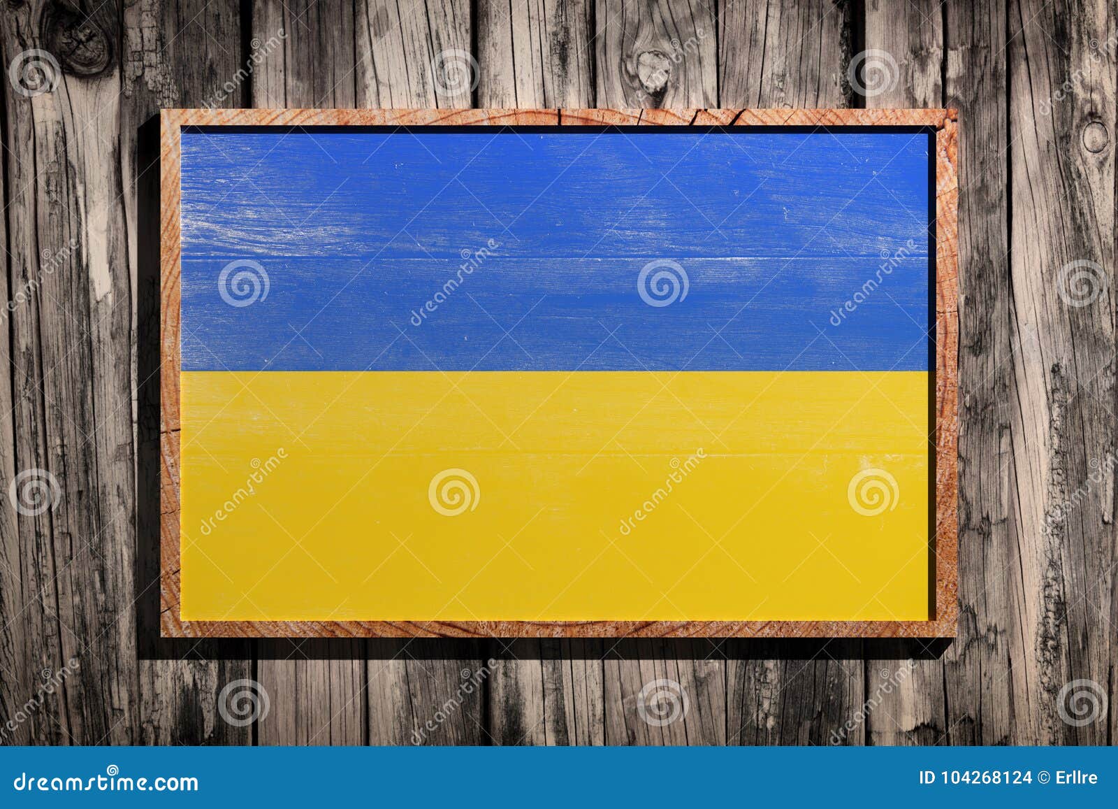 Wooden Ukraine flag stock photo. Image of frame, symbol - 104268124