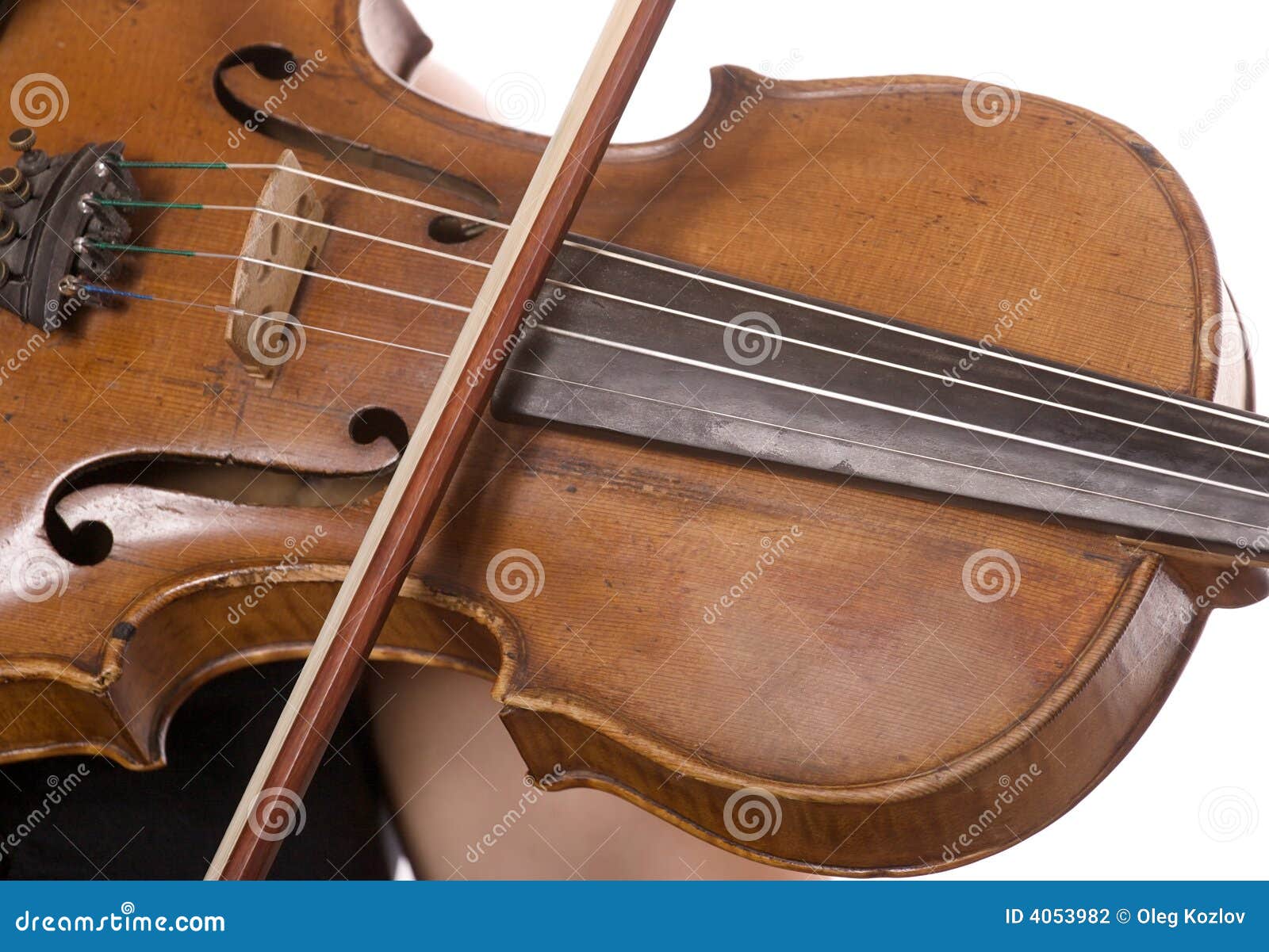 Wooden violin and bow stock photo. Image of surface, bridge 4053982