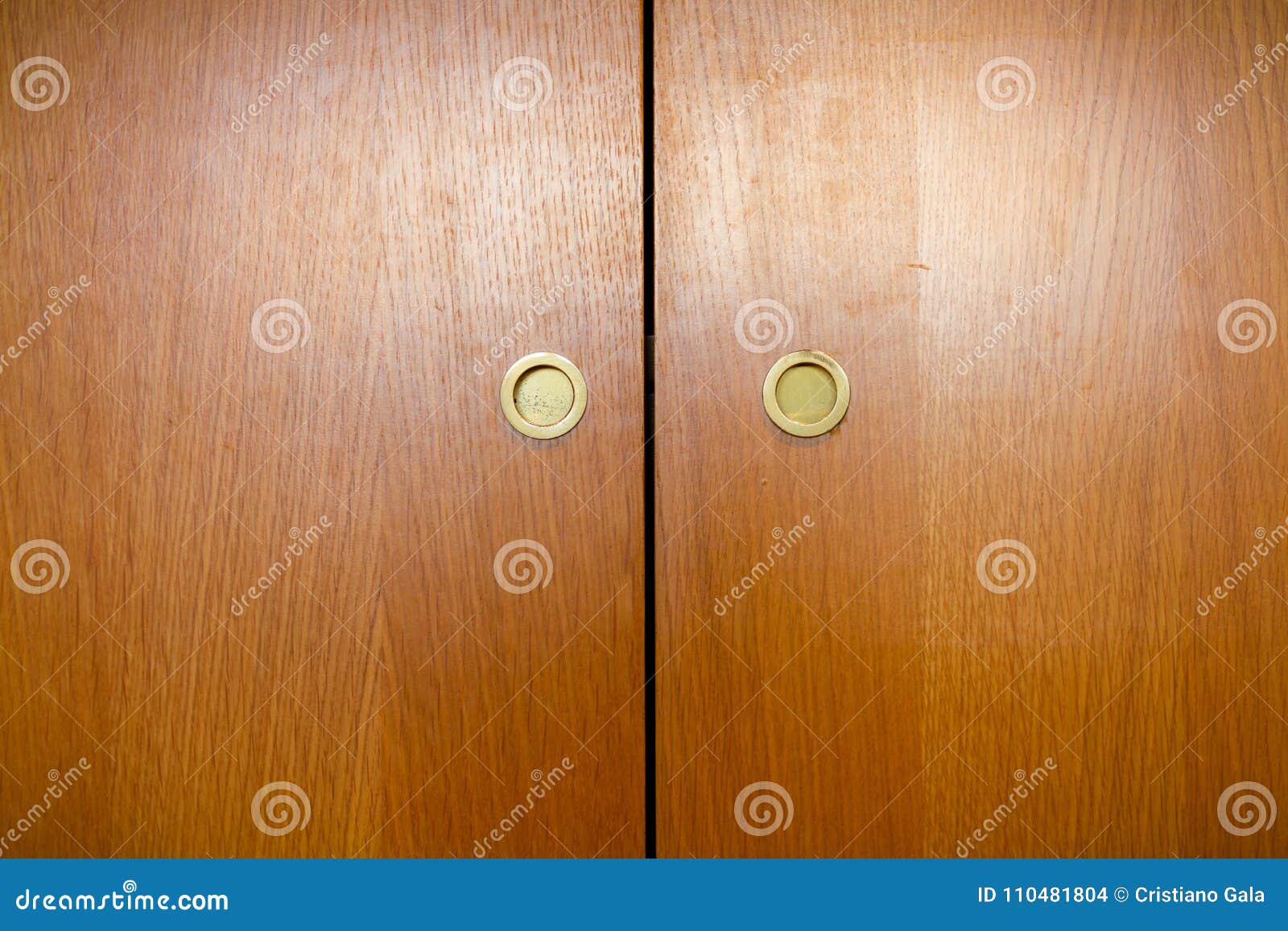 Wooden Wardrobe Handles Stock Photo Image Of Locker 110481804