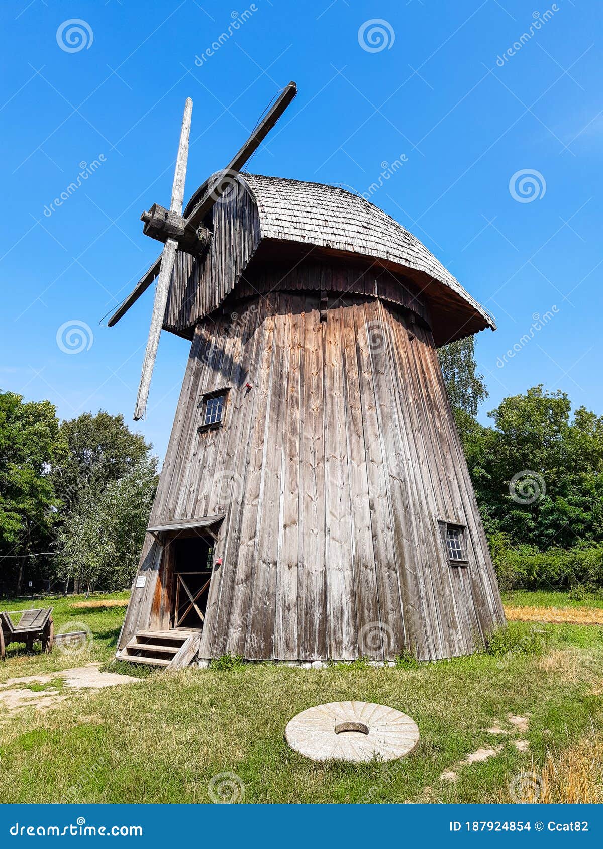 wooden windmill near lublin - poland