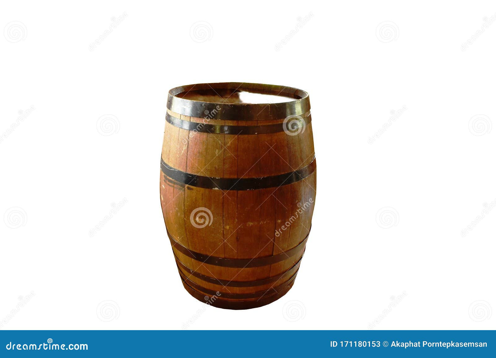 Wooden Wine Fermentation Barrel on White Backhround Stock Image Image
