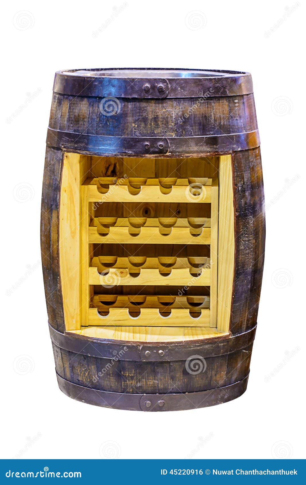 Wooden Wine Fridge. stock photo. Image of vintage, container 45220916