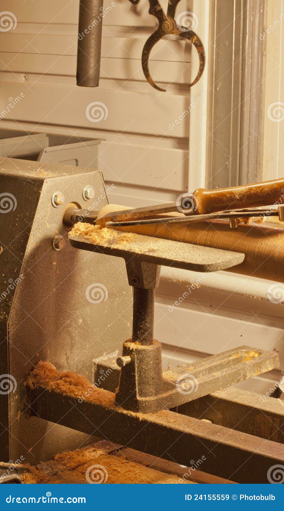 Woodlathe, Calipers, and Chisel Stock Image Image of wood, cherry