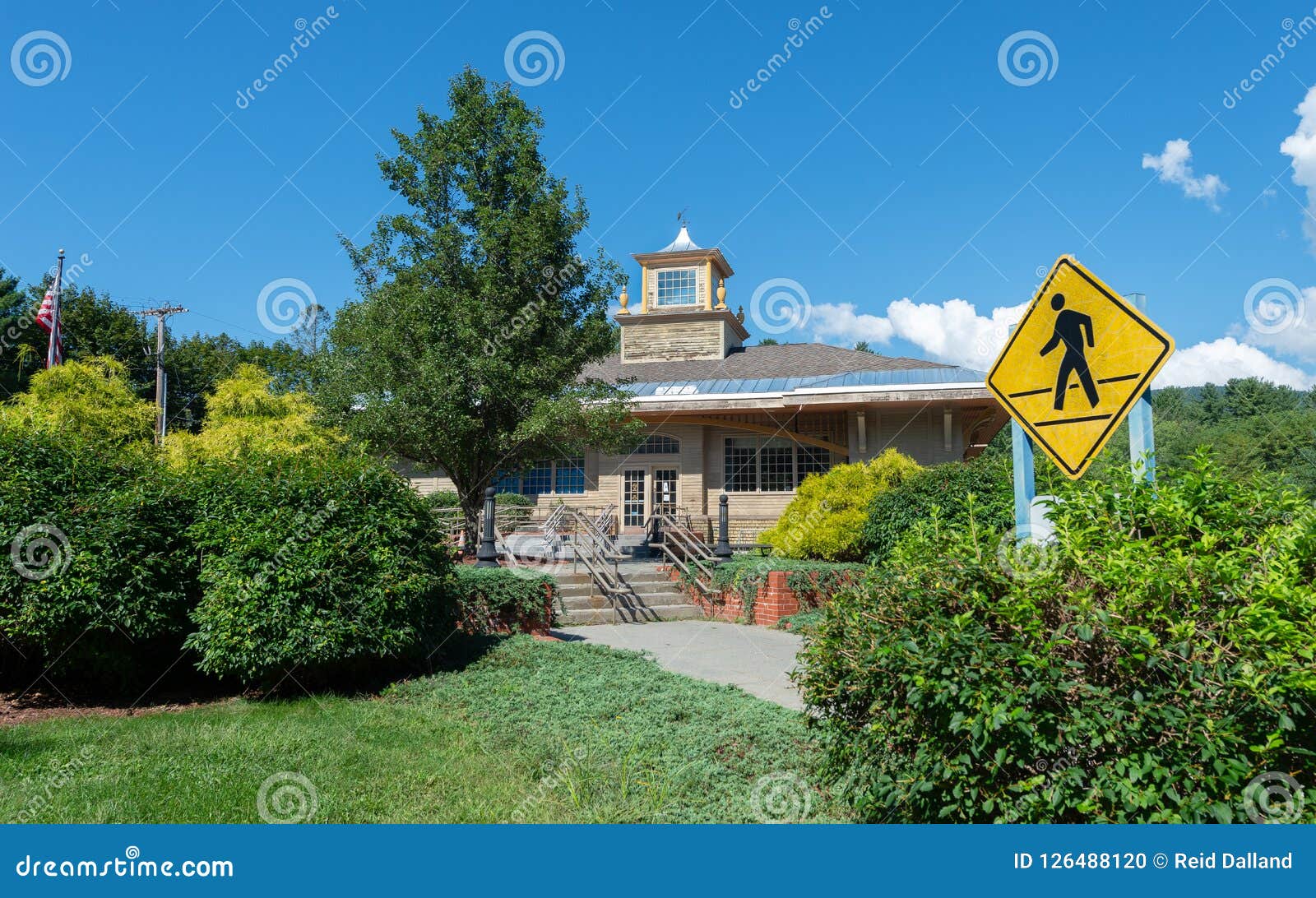 Woodstock Post Office. stock photo. Image of mail, walkway 126488120