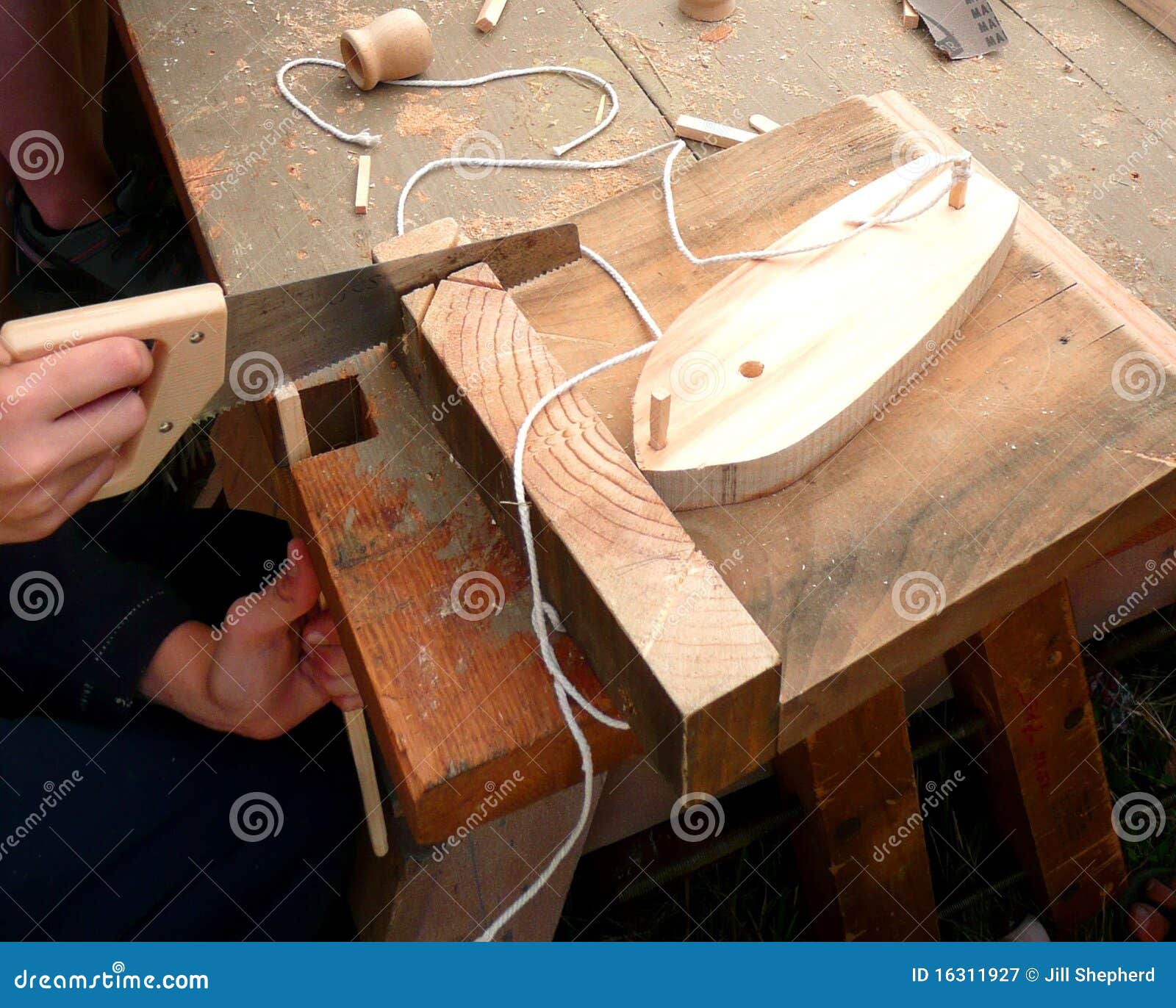 Woodwork: Boy Making A Model Boat Royalty Free Stock ... Woodwork: Boy Making A Model Boat Royalty Free Stock ...