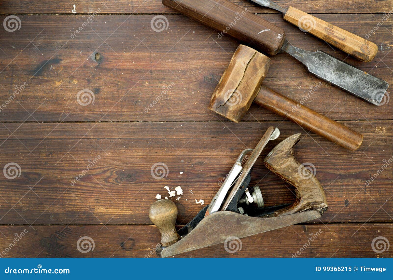 woodwork tools on table