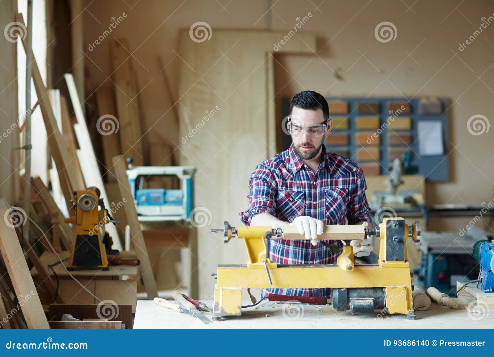 Woodworker stock photo. Image of hobby, profession, workroom 93686140