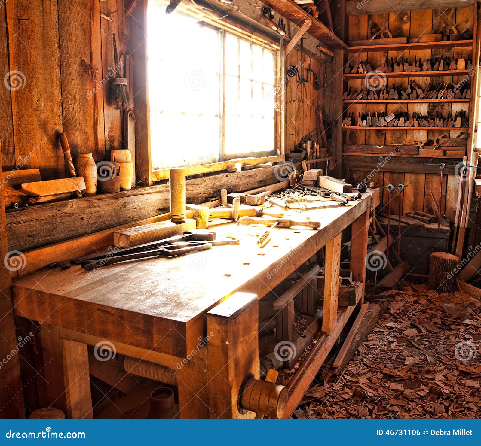 Old Fashioned Woodworkers Workshop Royalty-Free Stock Image ...