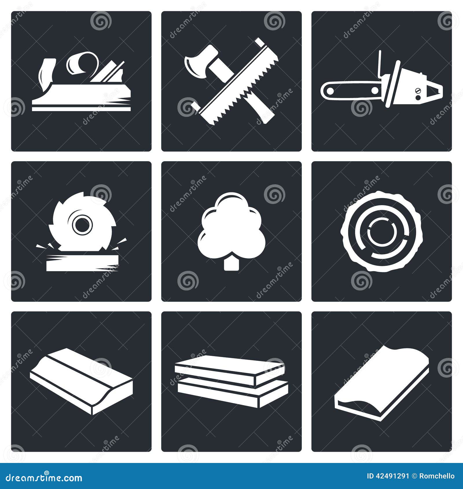 Woodworking Icons set stock illustration. Illustration of products