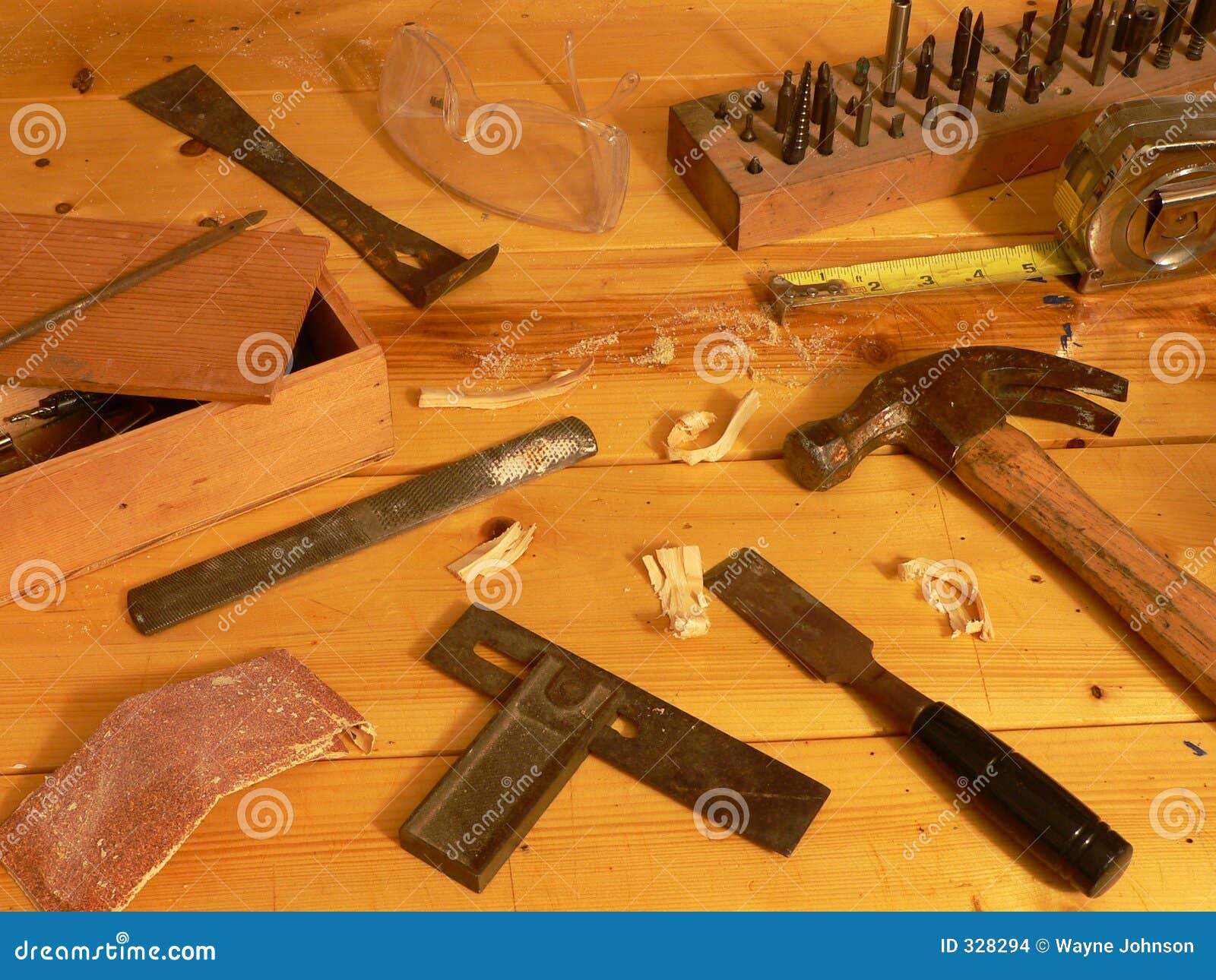 Woodworking Still Life stock photo. Image of chips, work ...