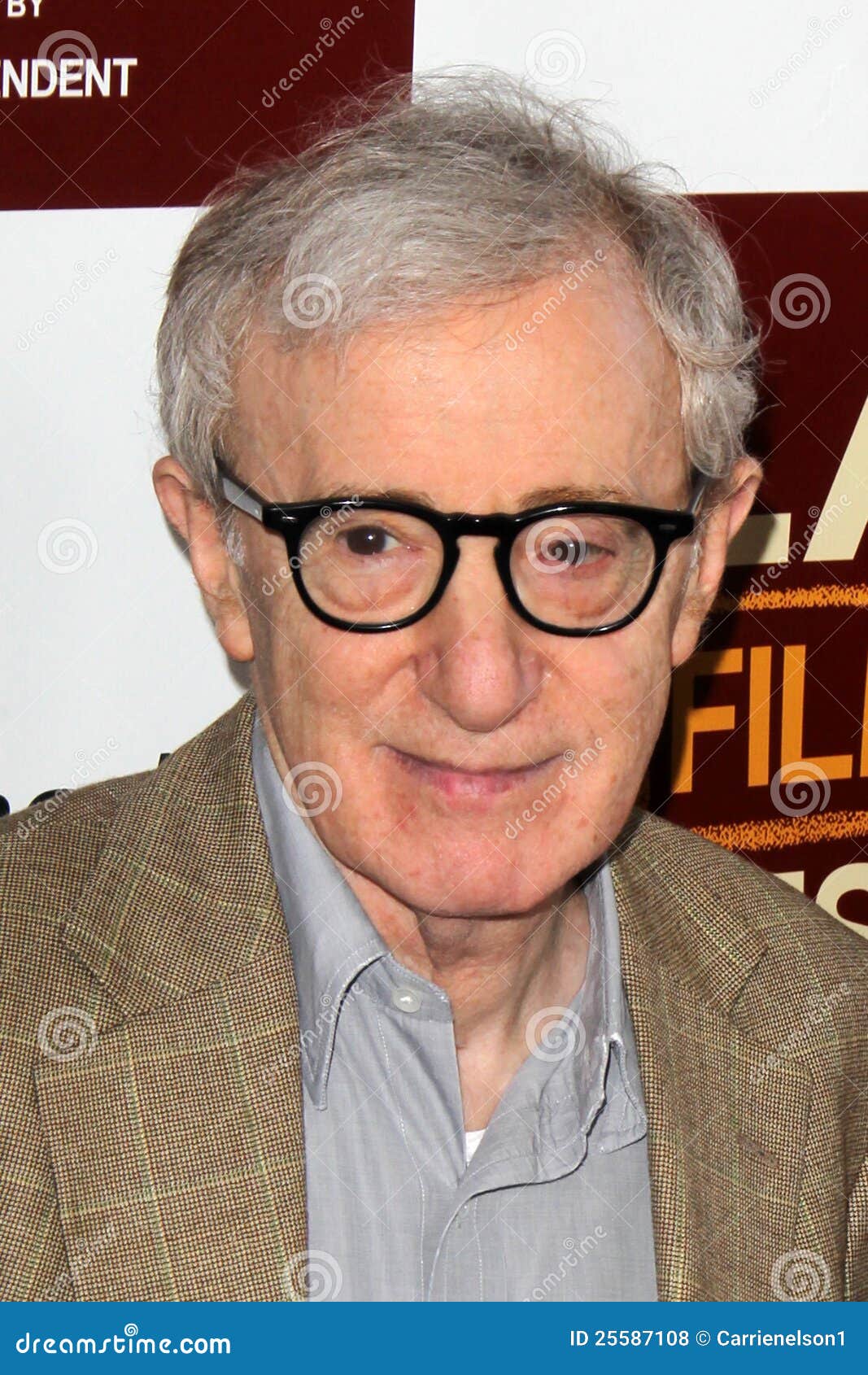 Woody Allen arrives at the editorial stock photo. Image of stadium