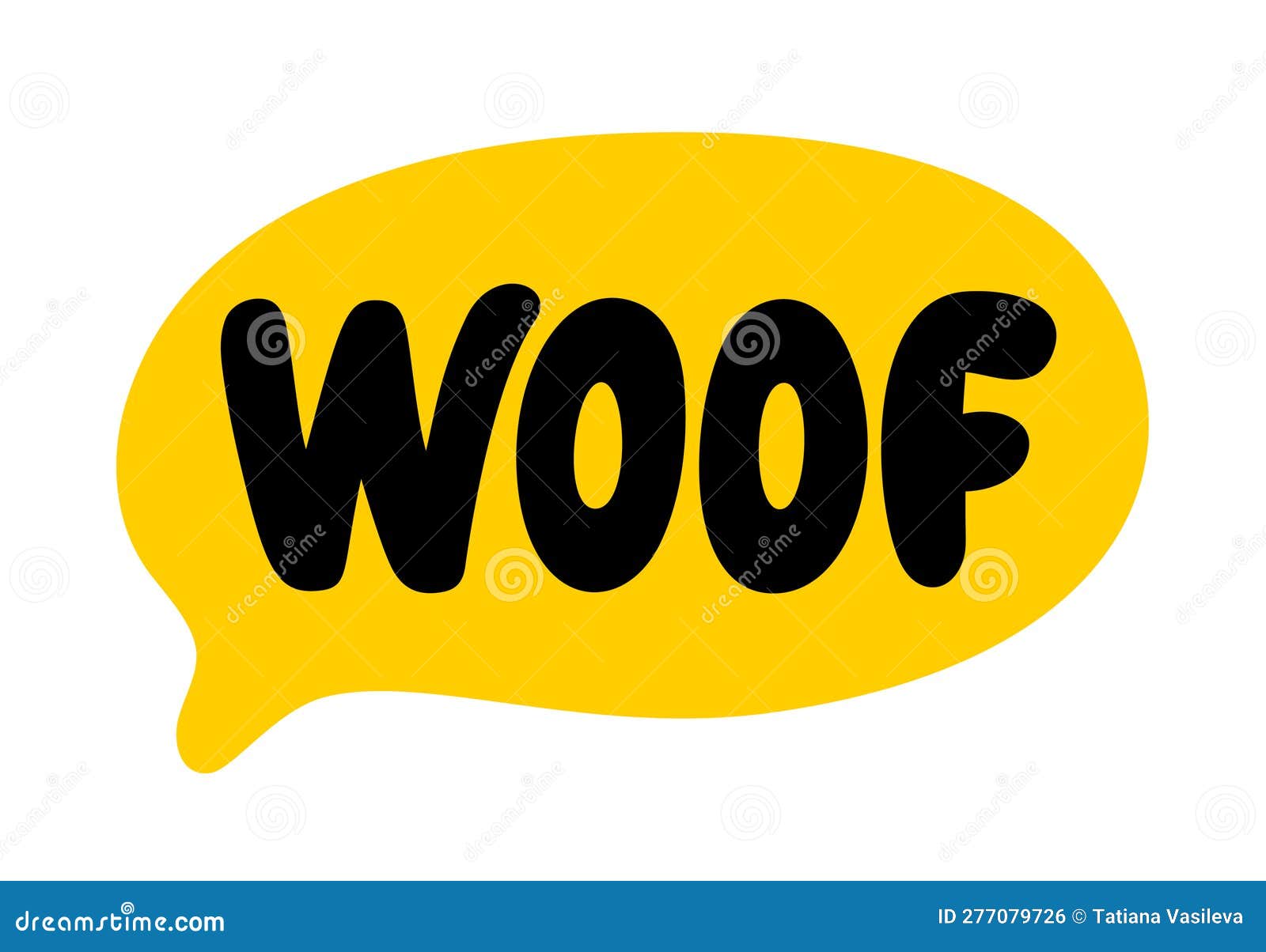 woof text.  word woof dog sound. speech bubble logo   barking. dog bark sound