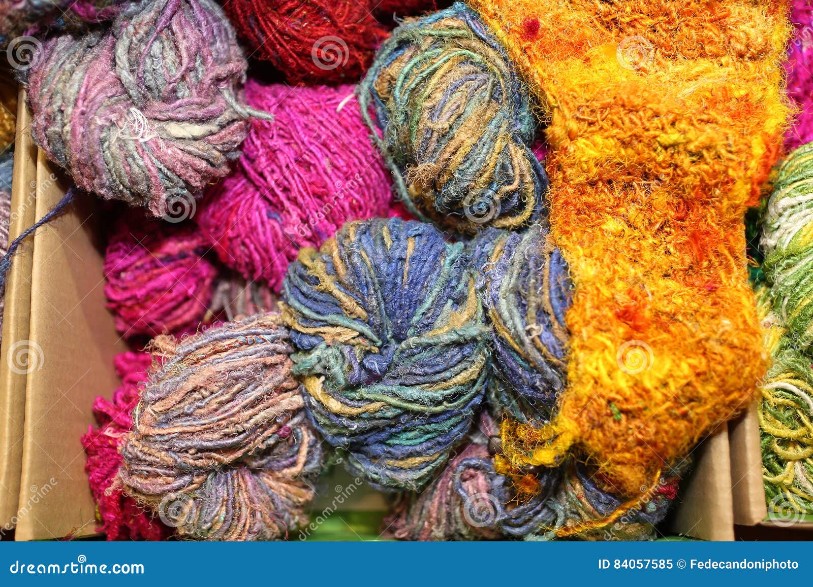 Wool for Sale Balls in Wool and Fabric Store Stock Image Image of