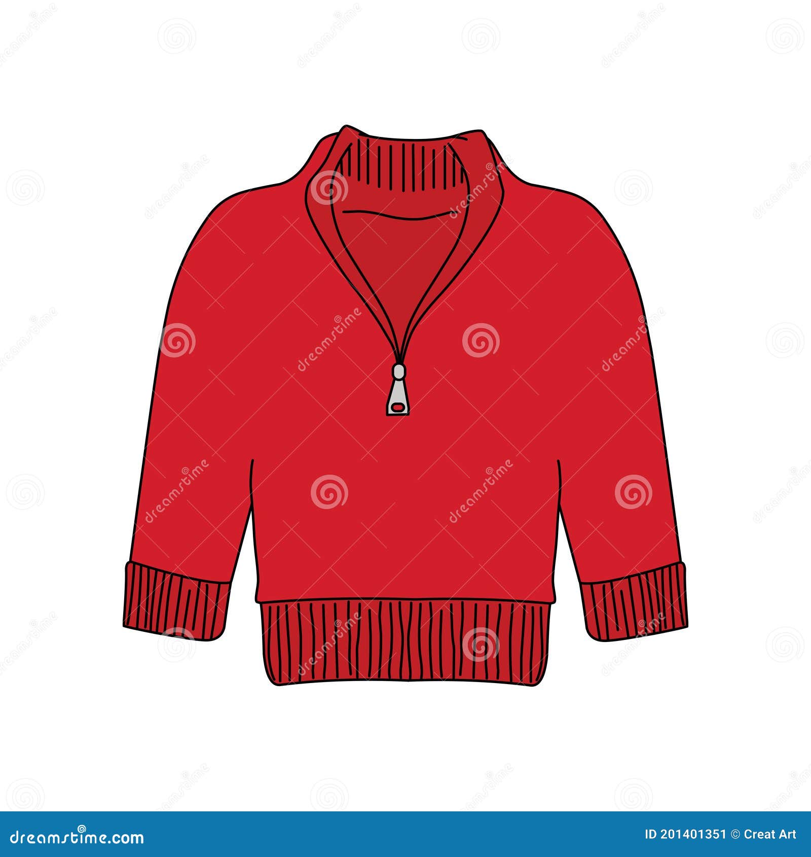 Wool Sweater Clip Art Illustration Vector Isolated Stock Vector ...