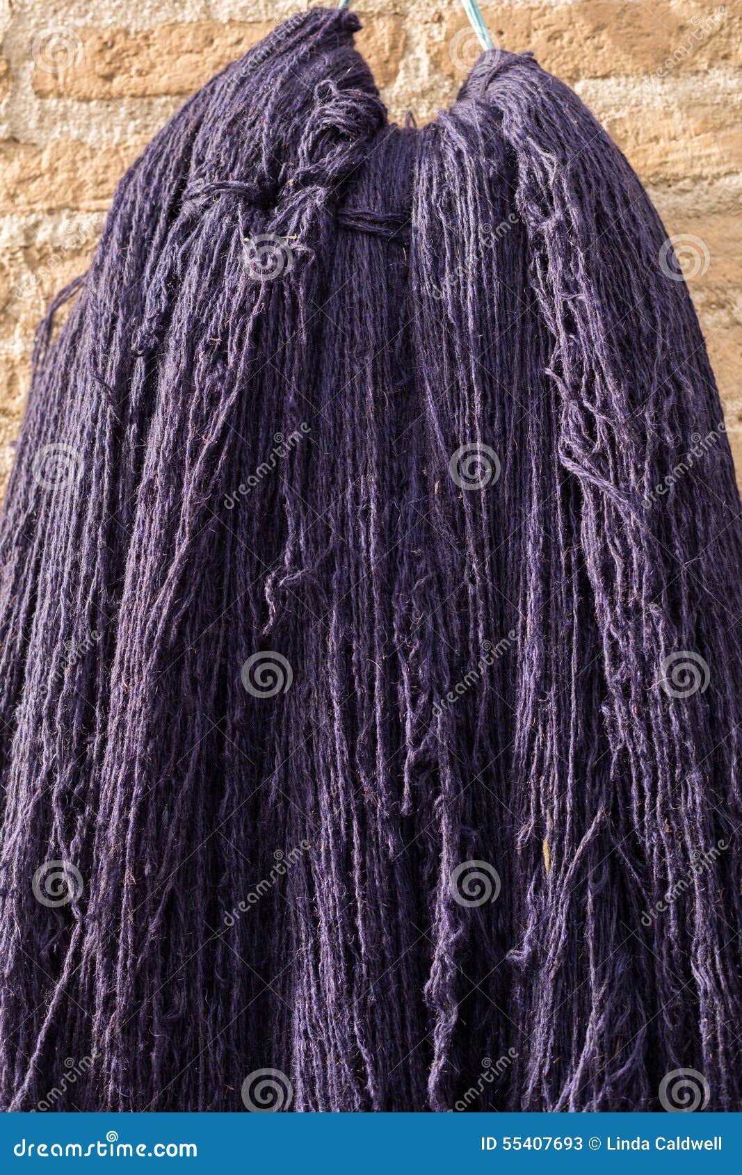 Wool yarn ready to be made into rugs in the market of Zanjan, Iran