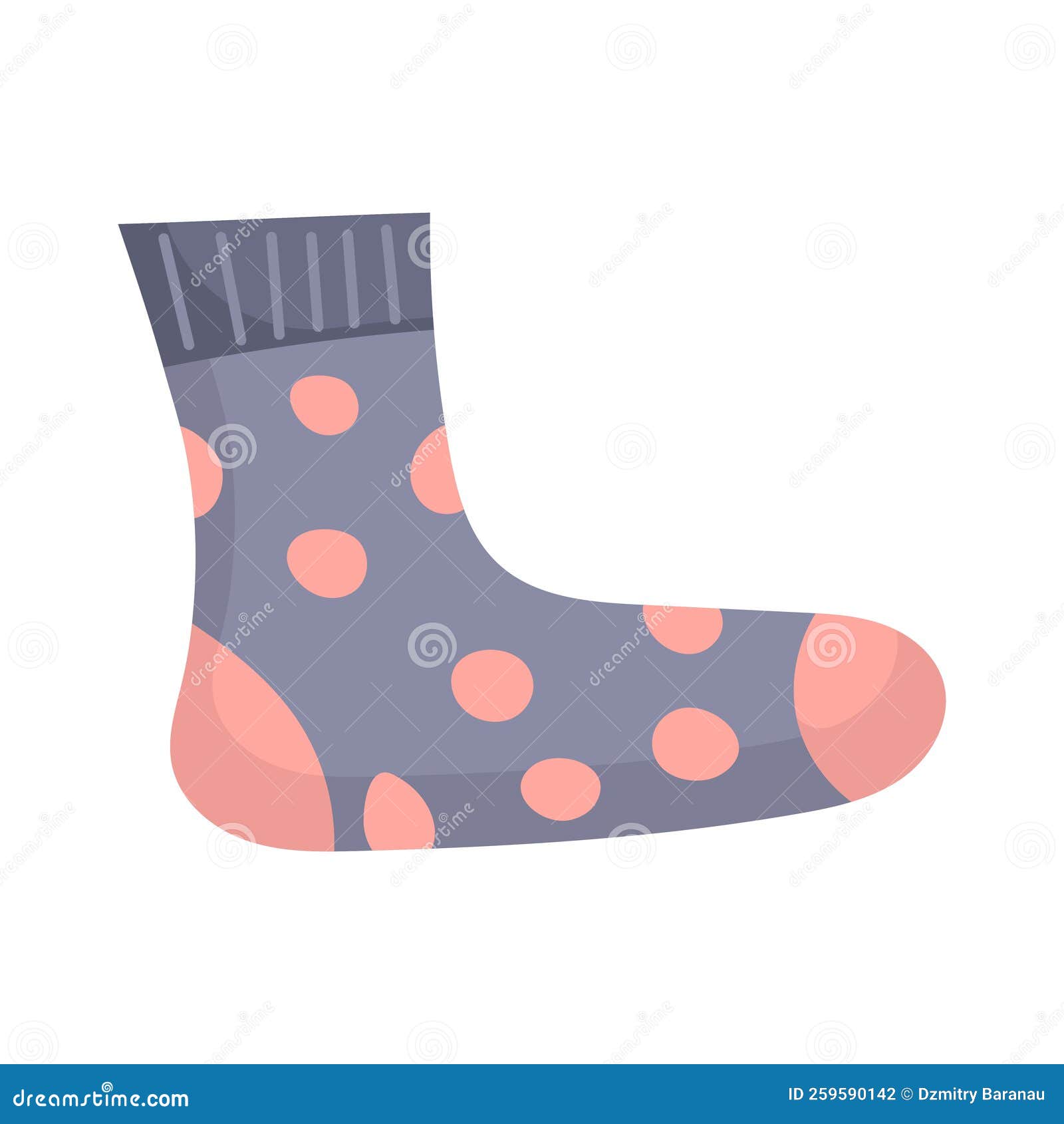 Woolen Socks for Feet Icon. Accessory Cotton and Cartoon Clothes ...